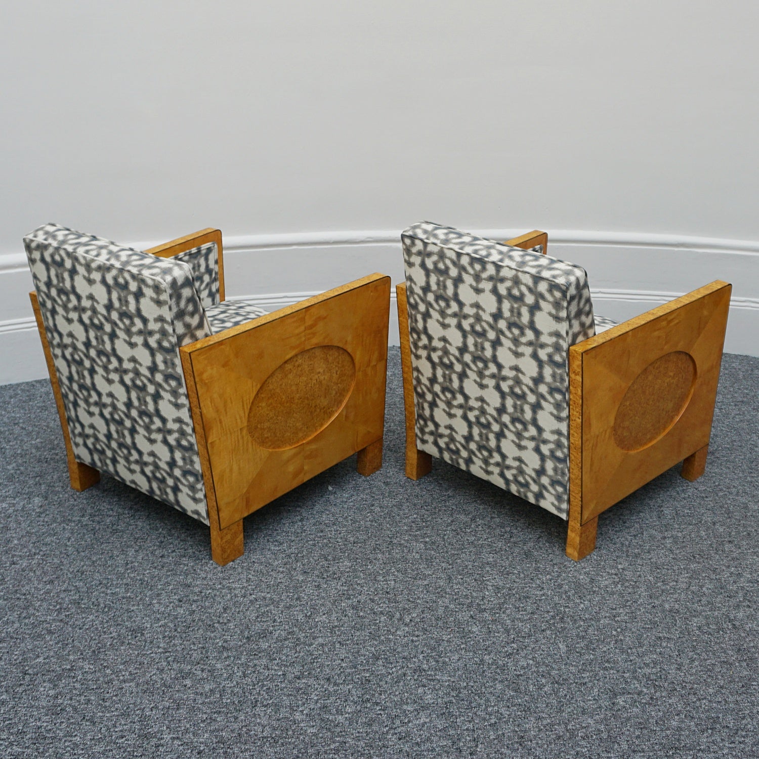 Vintage Art Deco Northern European Club/Lounge Chairs Circa 1930  Karelian Birch - Jeroen Markies Art Deco