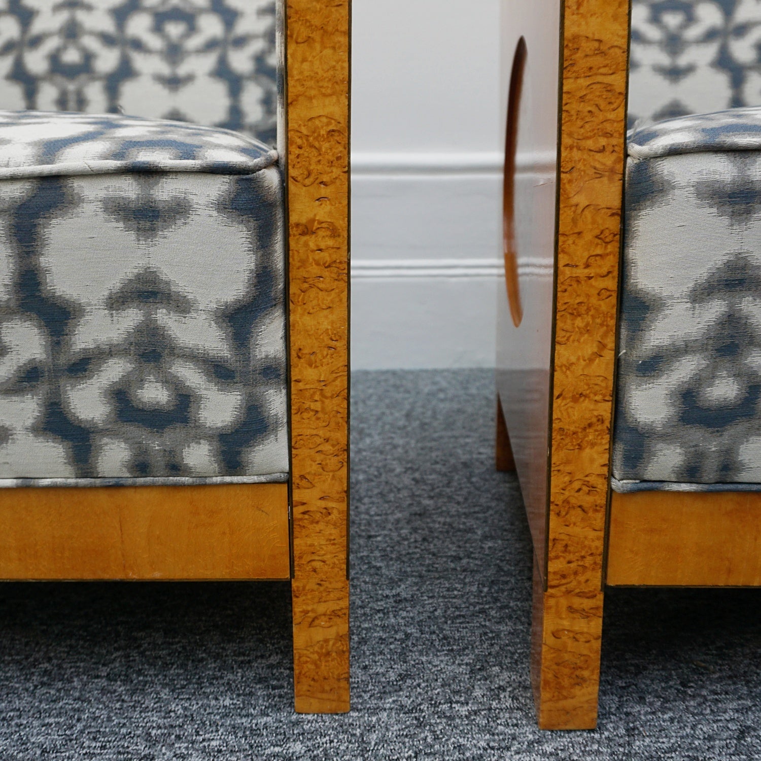 Vintage Art Deco Northern European Club/Lounge Chairs Circa 1930  Karelian Birch - Jeroen Markies Art Deco