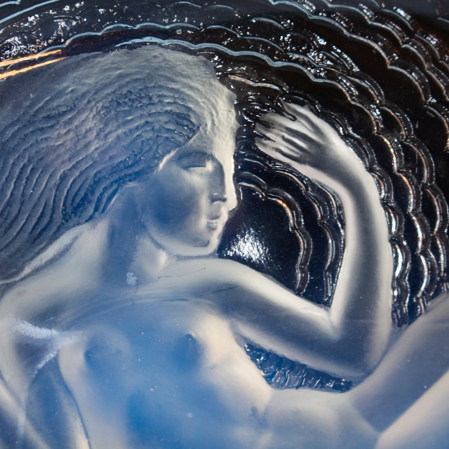 Calypso - Art Deco Glass Coupe Charger - René Lalique Glass - Jeroen Markies Art Deco