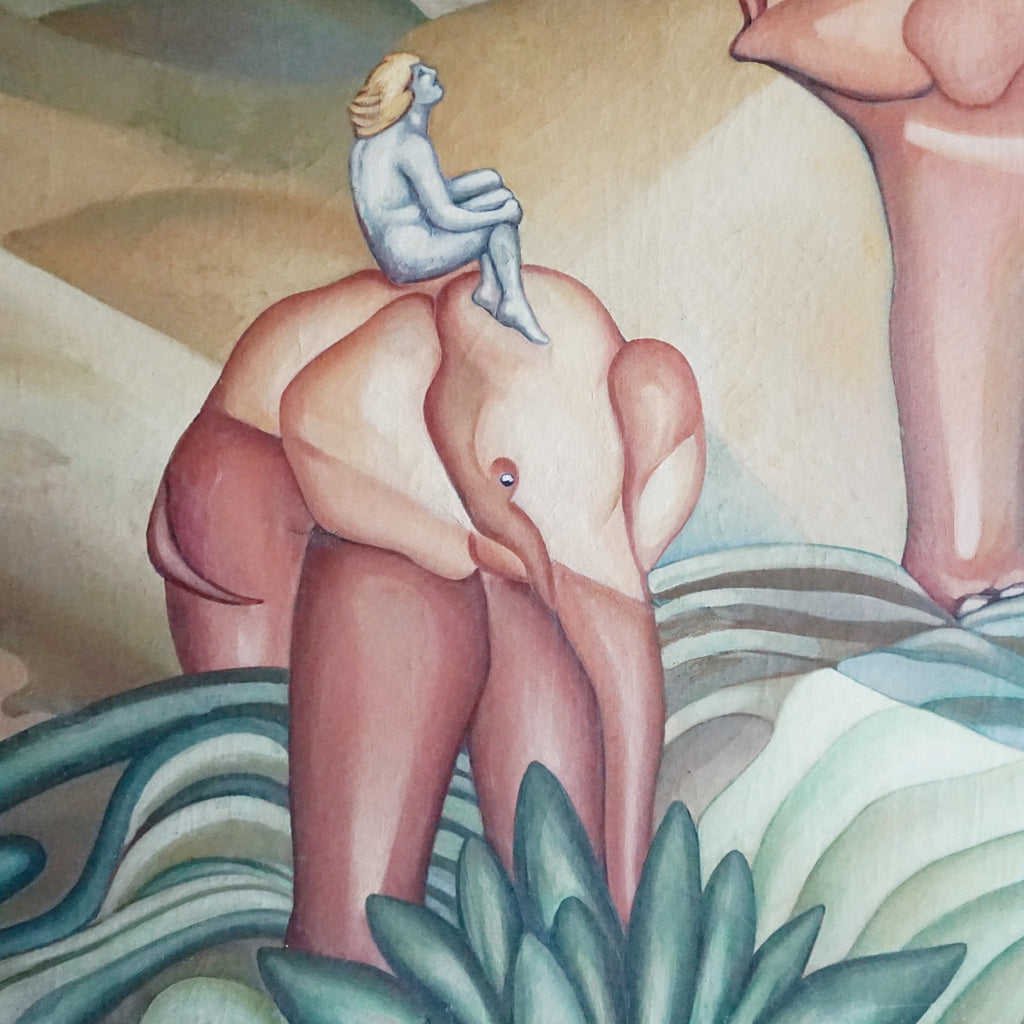 Roy MacNicol (1889-1970) Abstract Art Deco Oil on Canvas Painting - Jeroen Markies Art Deco