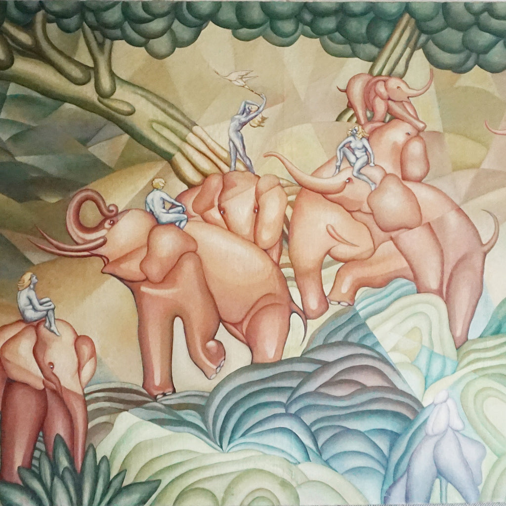 Roy MacNicol (1889-1970) Abstract Art Deco Oil on Canvas Painting - Jeroen Markies Art Deco