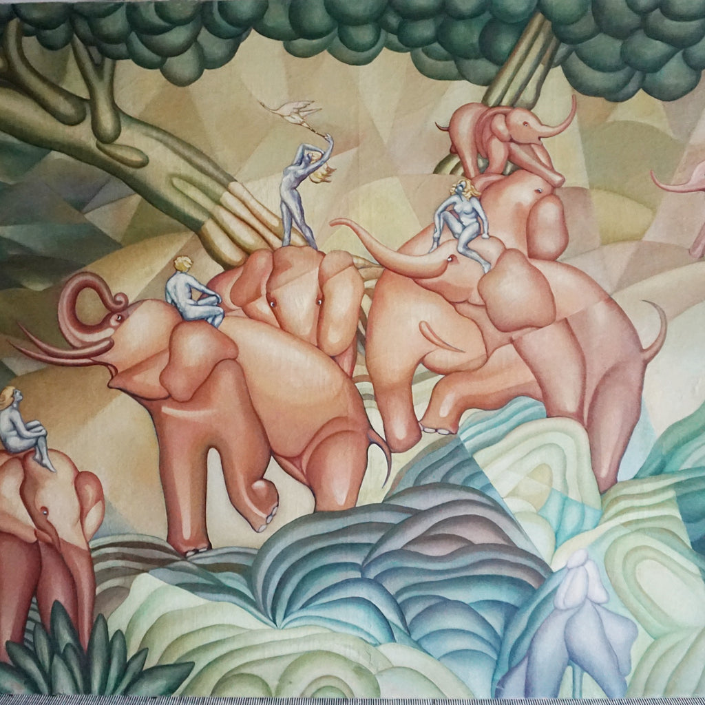 Roy MacNicol (1889-1970) Abstract Art Deco Oil on Canvas Painting - Jeroen Markies Art Deco