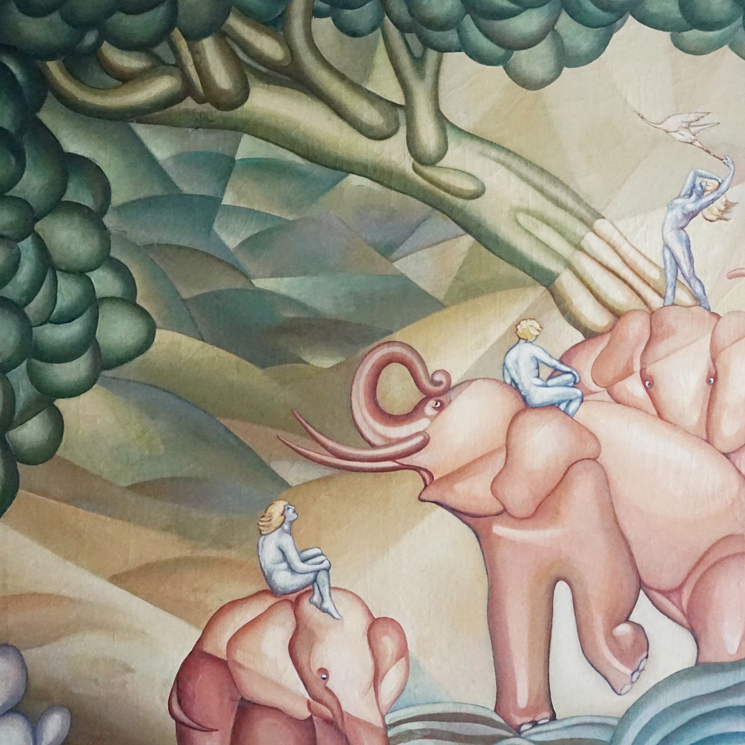 Roy MacNicol (1889-1970) Abstract Art Deco Oil on Canvas Painting - Jeroen Markies Art Deco