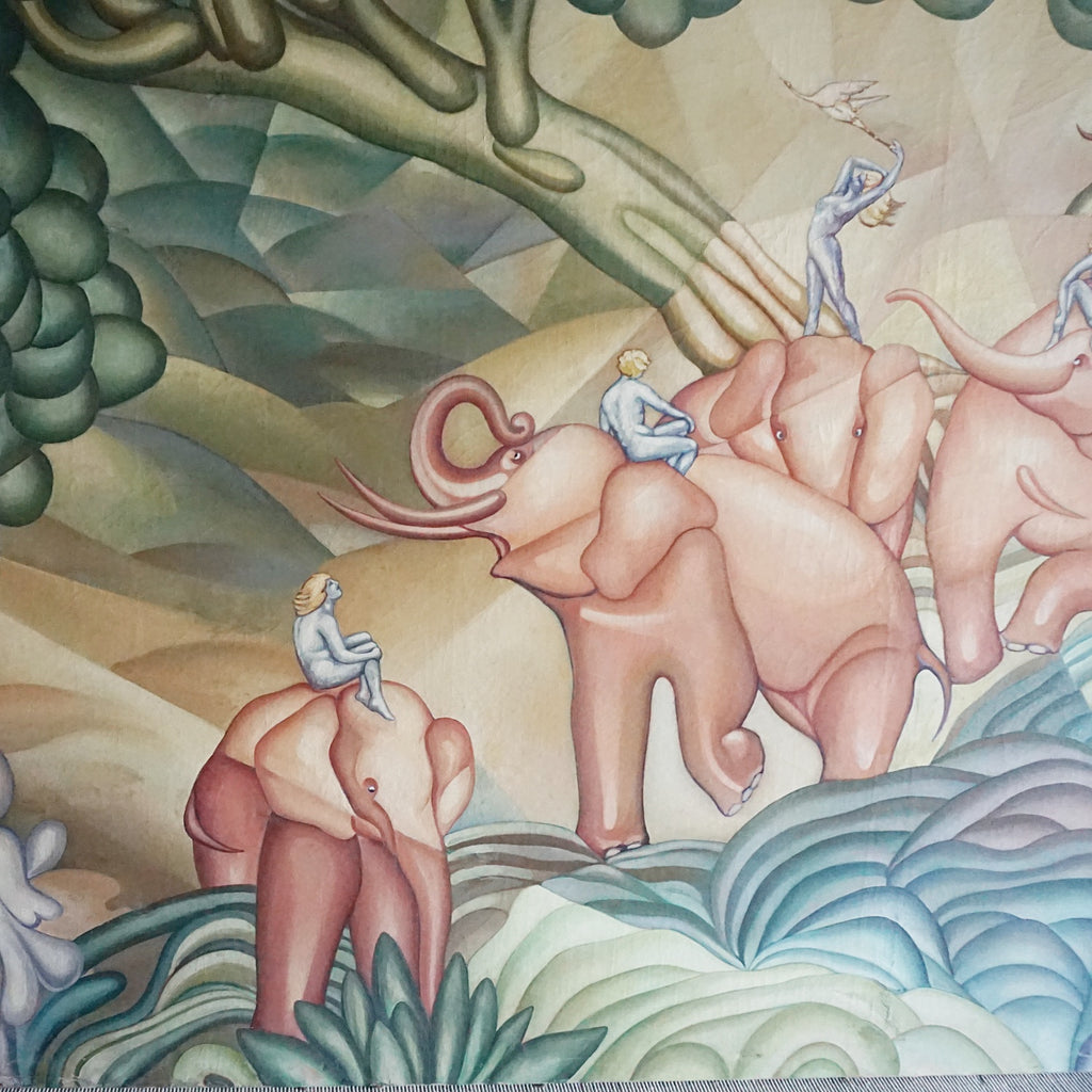 Roy MacNicol (1889-1970) Abstract Art Deco Oil on Canvas Painting - Jeroen Markies Art Deco