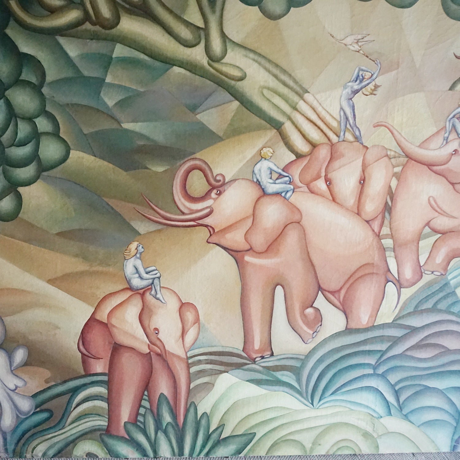 Roy MacNicol (1889-1970) Abstract Art Deco Oil on Canvas Painting - Jeroen Markies Art Deco