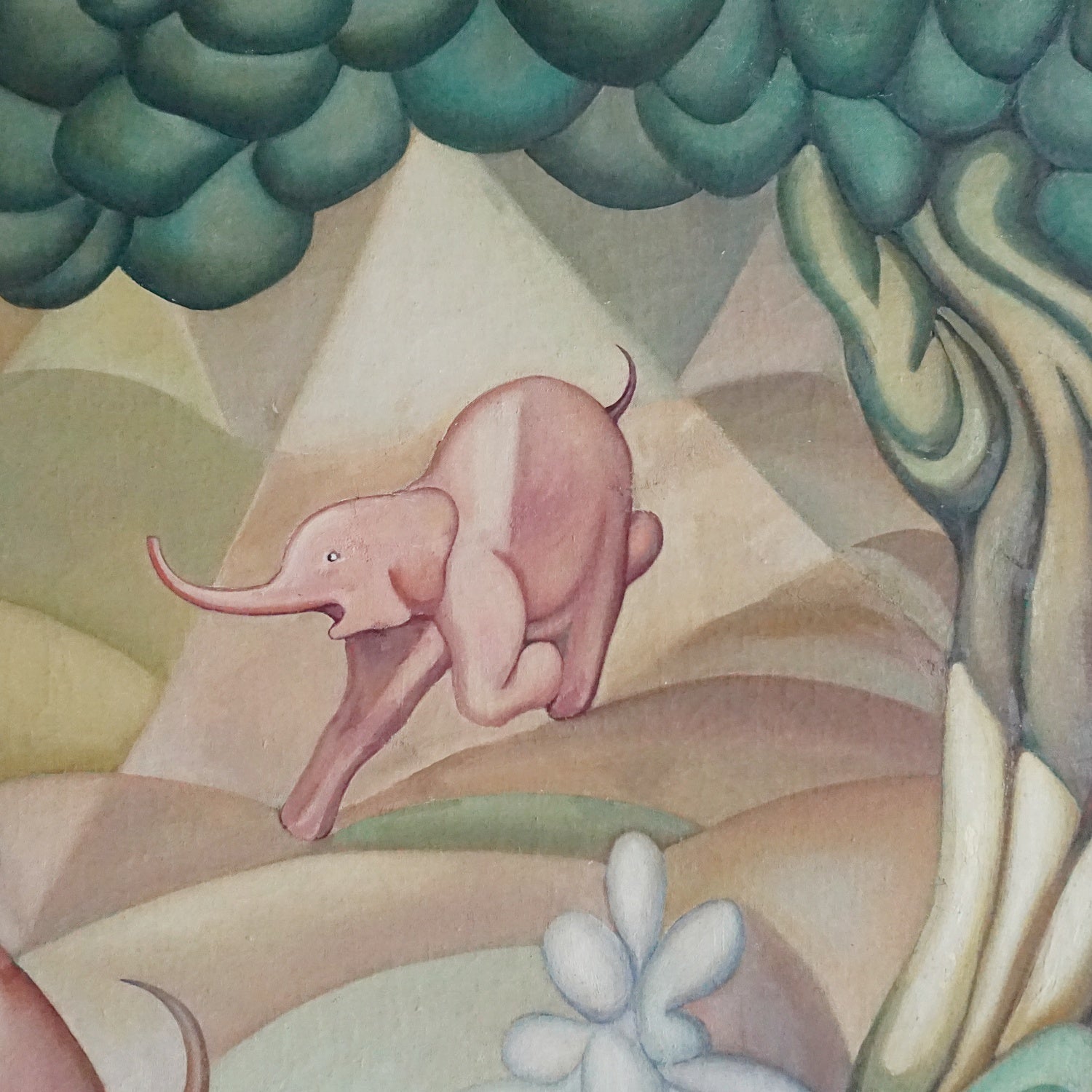 Roy MacNicol (1889-1970) Abstract Art Deco Oil on Canvas Painting - Jeroen Markies Art Deco