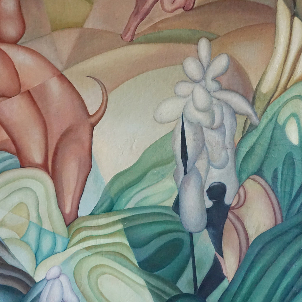 Roy MacNicol (1889-1970) Abstract Art Deco Oil on Canvas Painting - Jeroen Markies Art Deco