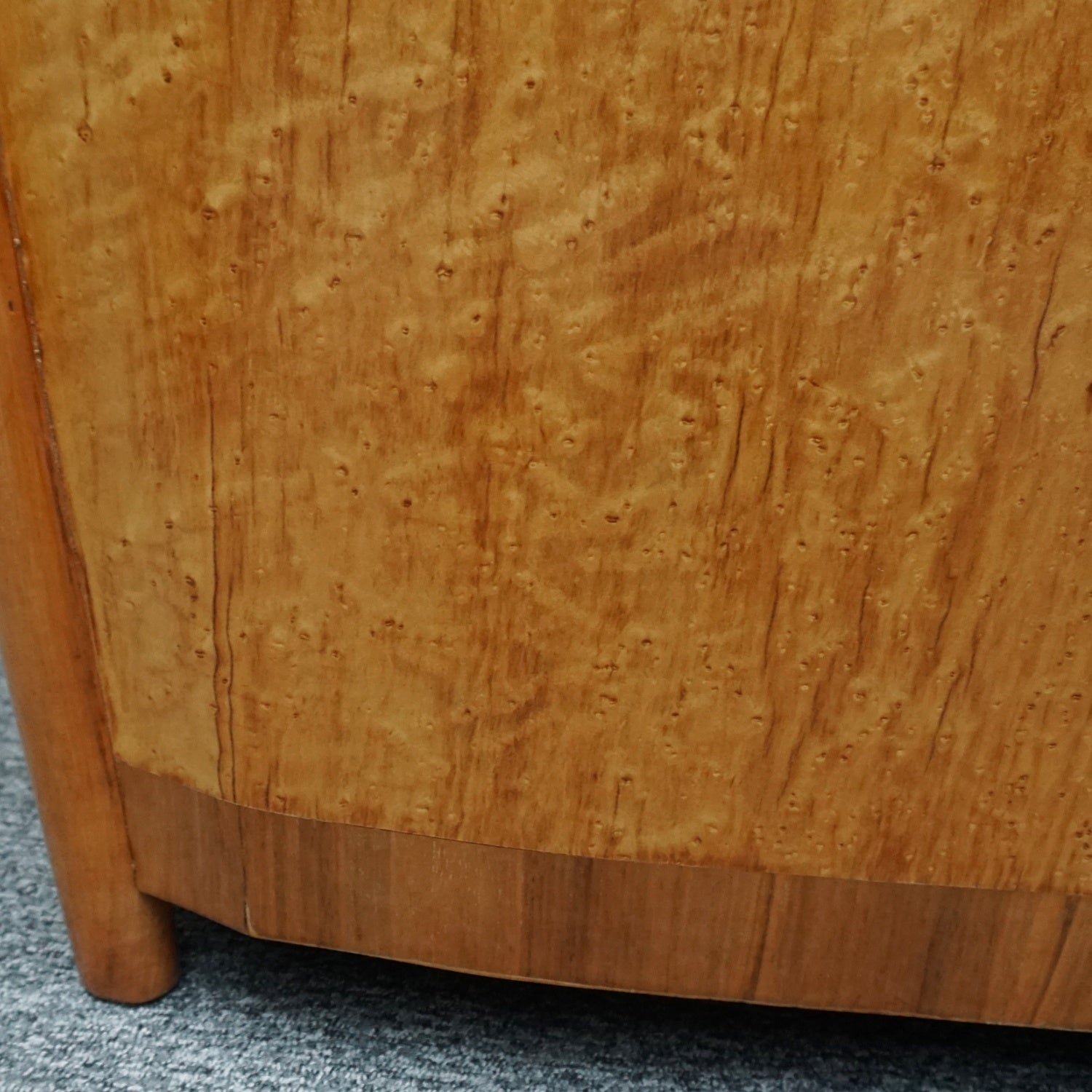 Vintage Art Deco Sofa and Chairs Leather Upholstery and Birdseye Maple - Jeroen Markies Art Deco