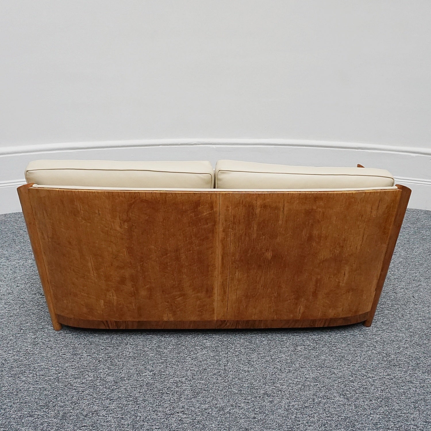 Vintage Art Deco Sofa and Chairs Leather Upholstery and Birdseye Maple - Jeroen Markies Art Deco