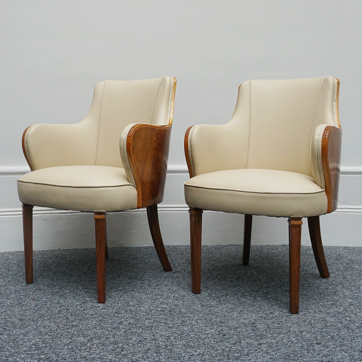 Original Pair of Art Deco Armchairs by Maurice Adams Circa 1930 - Jeroen Markies Art Deco