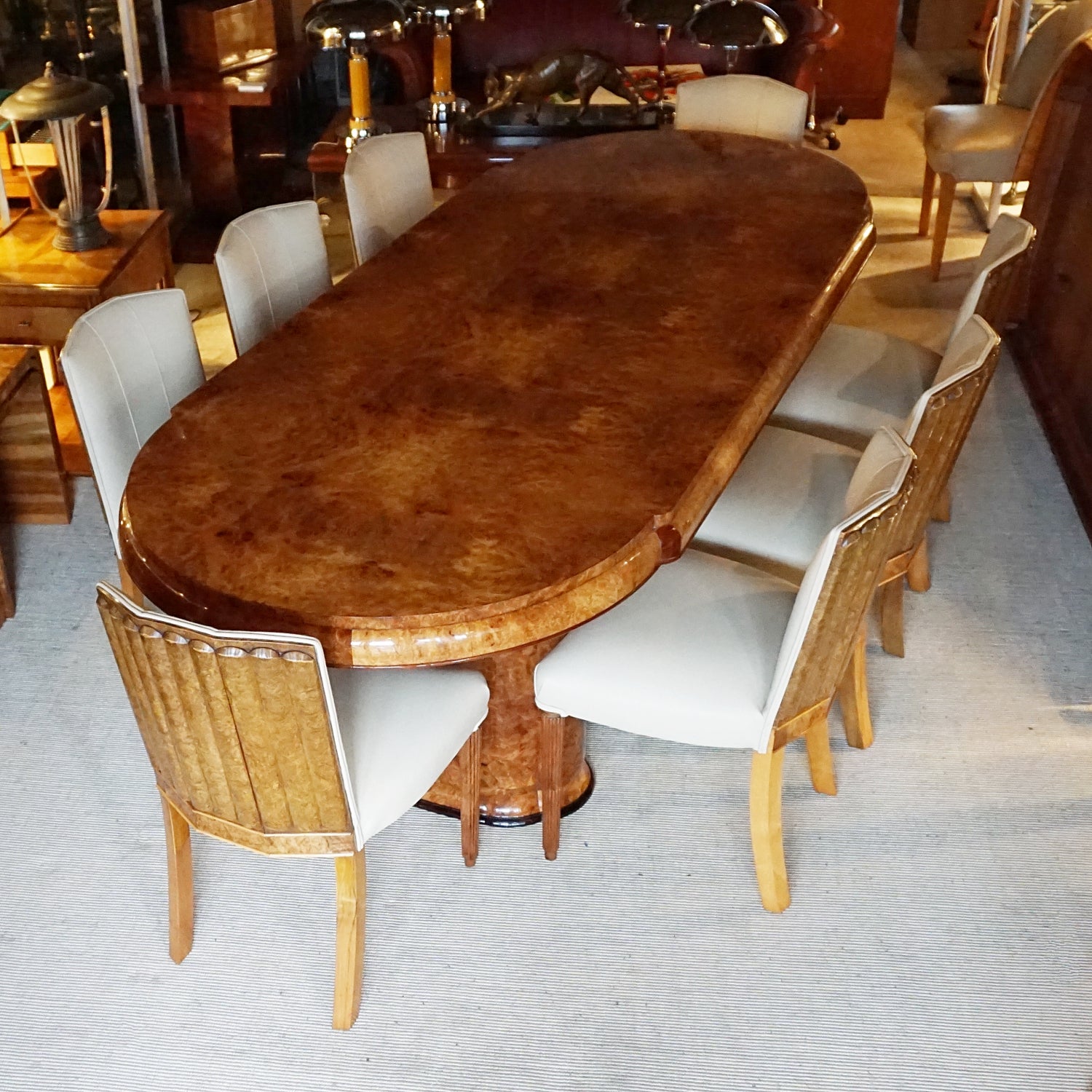 Art Deco 8 Seat Dining Suite by Maurice Adams English Circa 1935 - Jeroen Markies Art Deco 