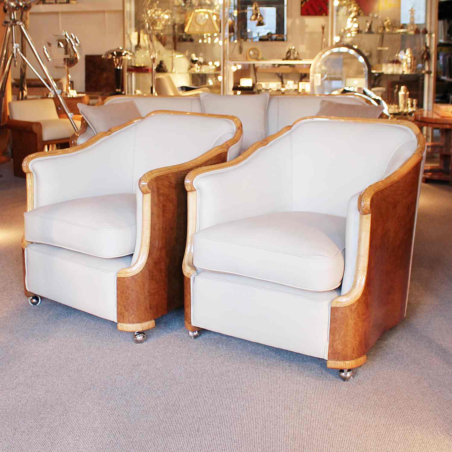 Maurice Adams Art Deco three piece suite circa 1930