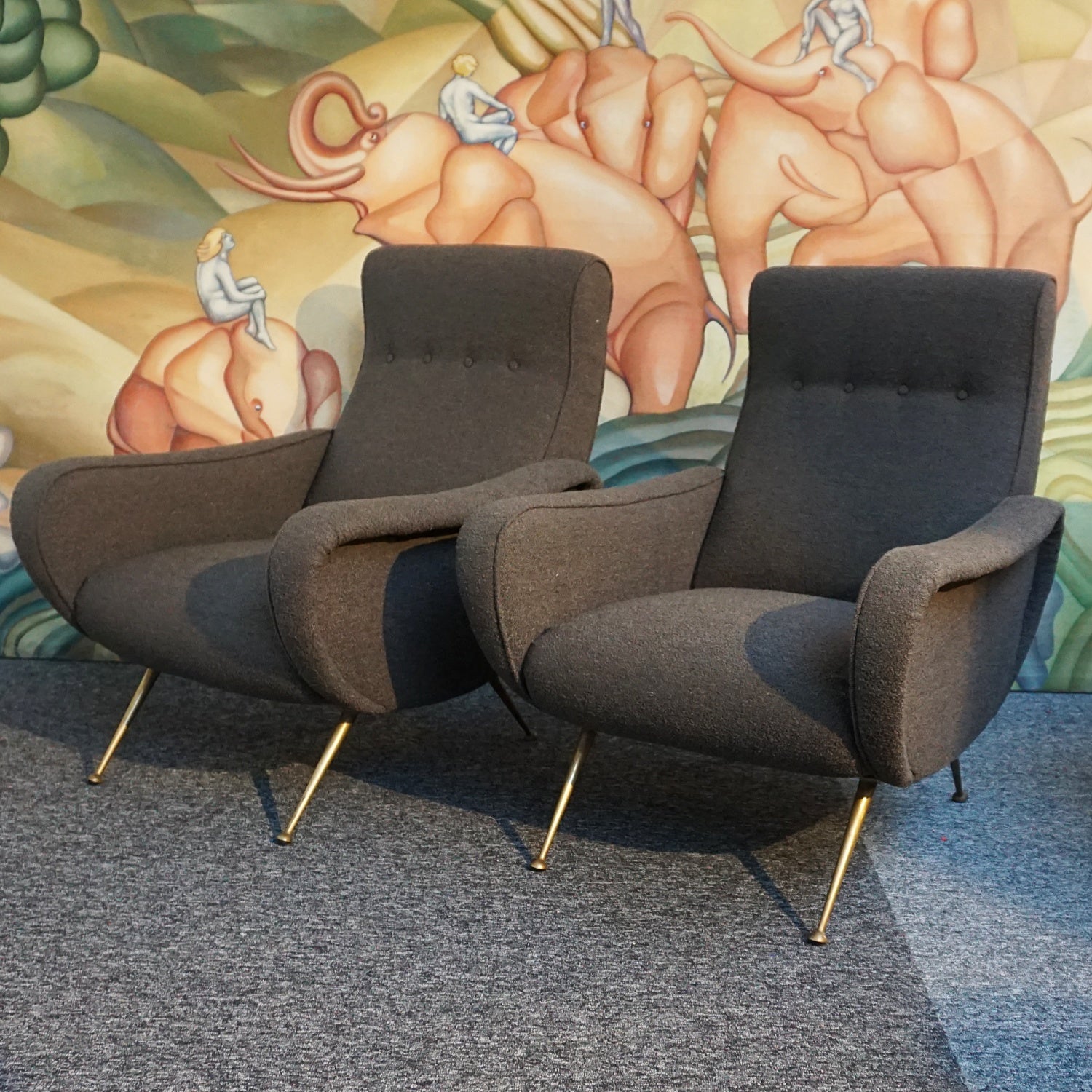 'Lady Chair' Marco Zanuso for Arflex Mid-Century Modernist Italian Armchairs - Jeroen Markies Art Deco