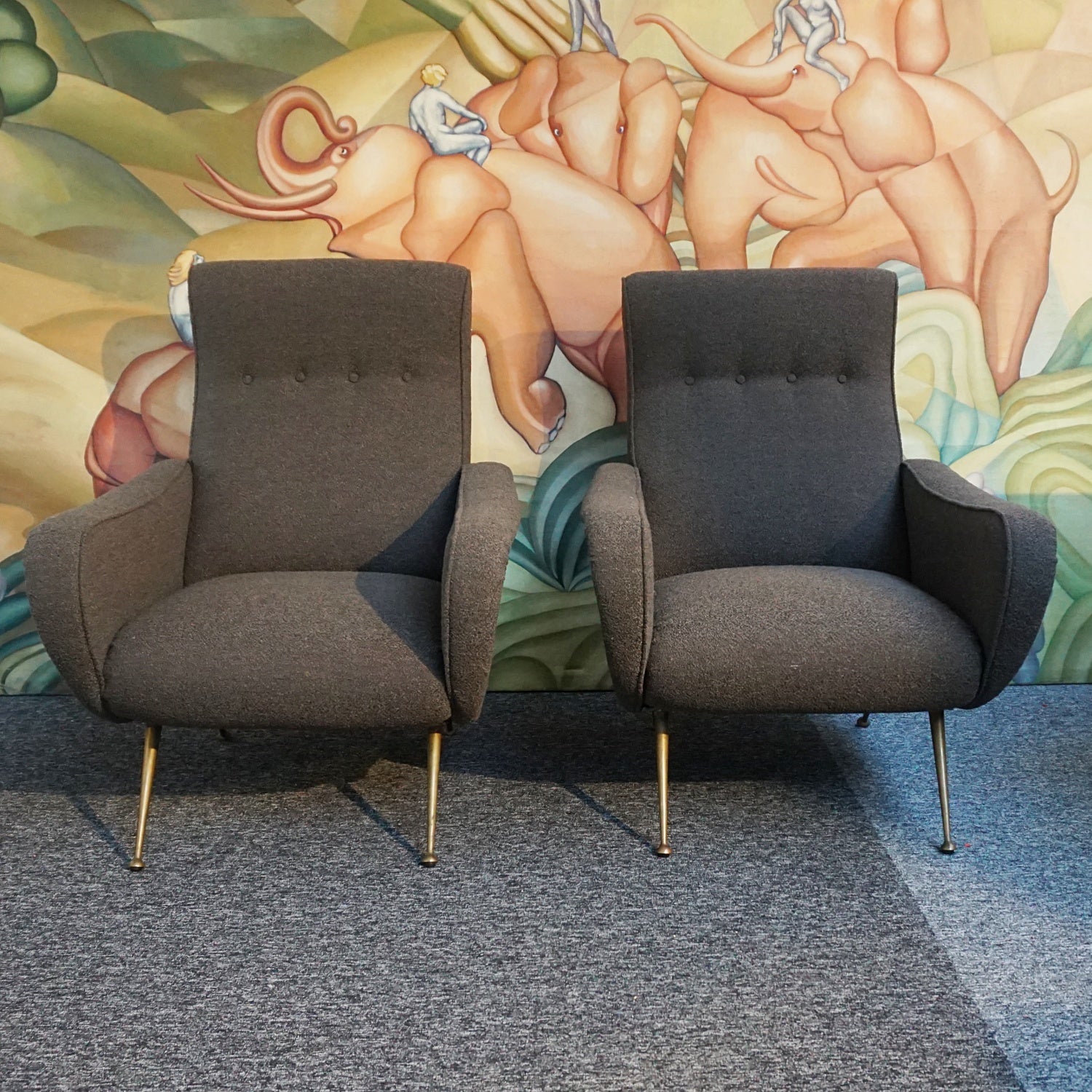 'Lady Chair' Marco Zanuso for Arflex Mid-Century Modernist Italian Armchairs - Jeroen Markies Art Deco