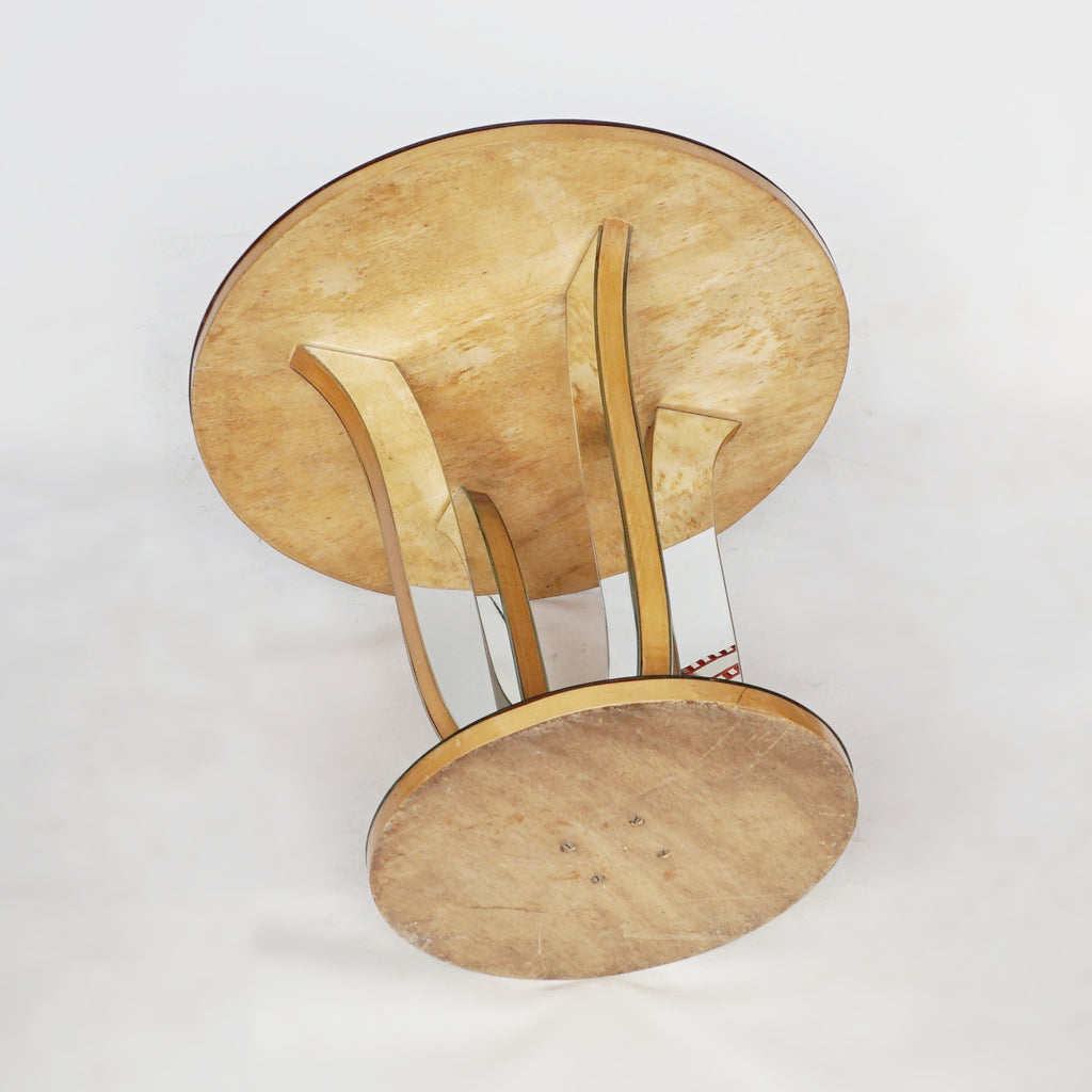 Mid-Century 1950's English Mirrored Glass Side Table - Vintage 20th Century Furniture -  Jeroen Markies Art Deco