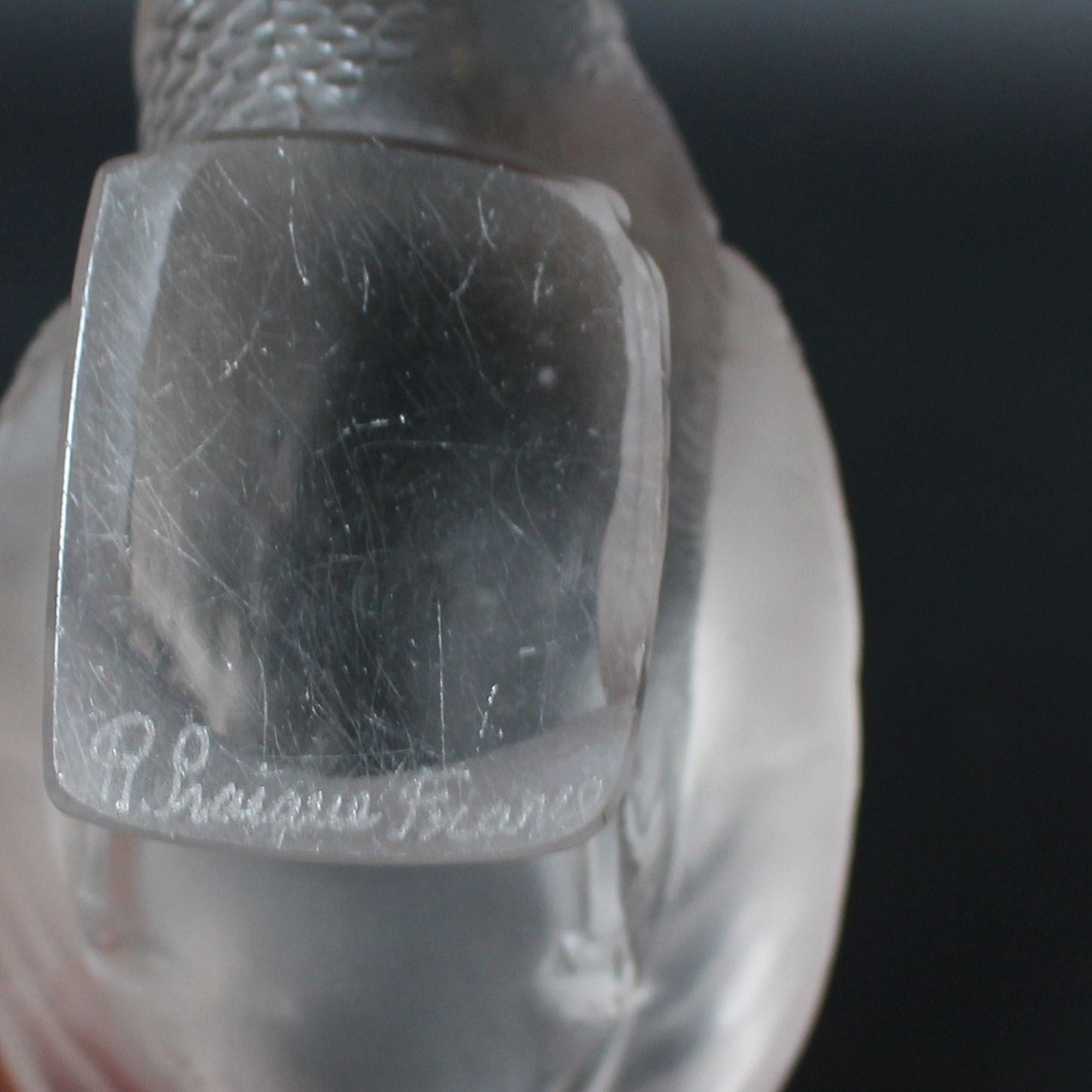 Art Deco Lalique Moineau Hardi sparrow paperweight at Jeroen Markies