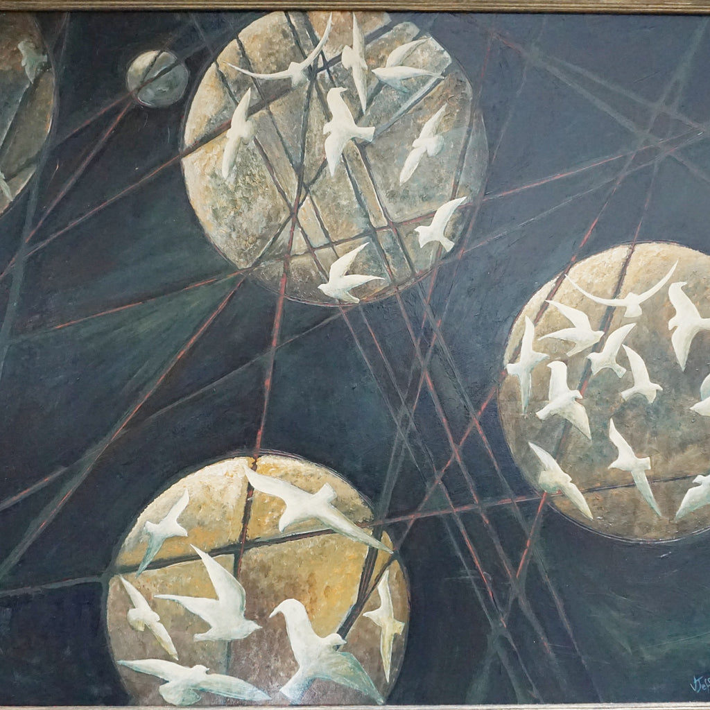 'Moonlight' Contemporary Oil on Canvas Painting by vera Jefferson - Jeroen Markies Art Deco