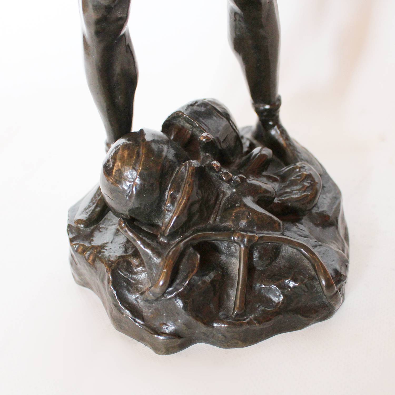 Paul Moreau-Vauthier Bronze Art Deco athlete standing with arms crossed at Jeroen Markies]