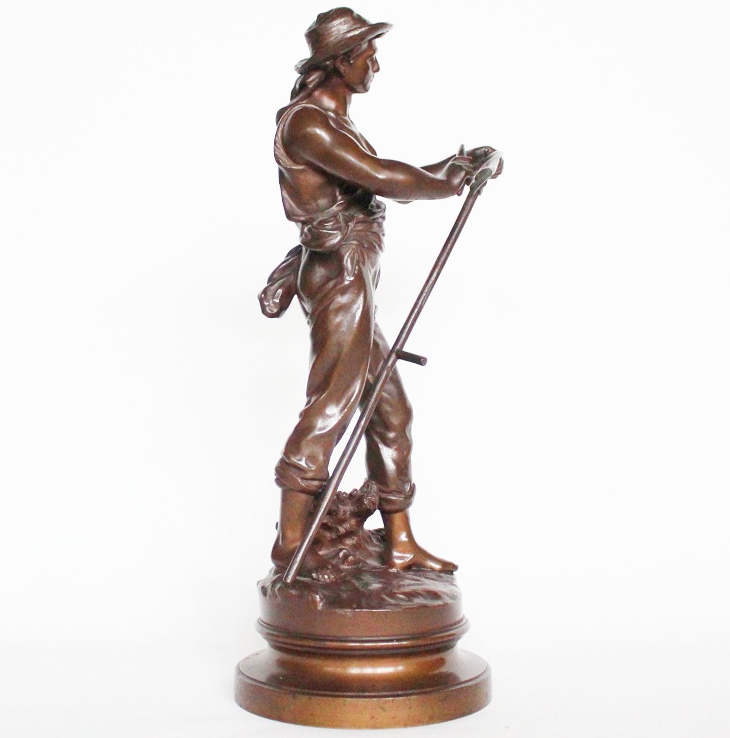 Homme Avec Faux - Mathurin Moreau - Art deco bronze sculpture - Jeroen Markies Art Deco