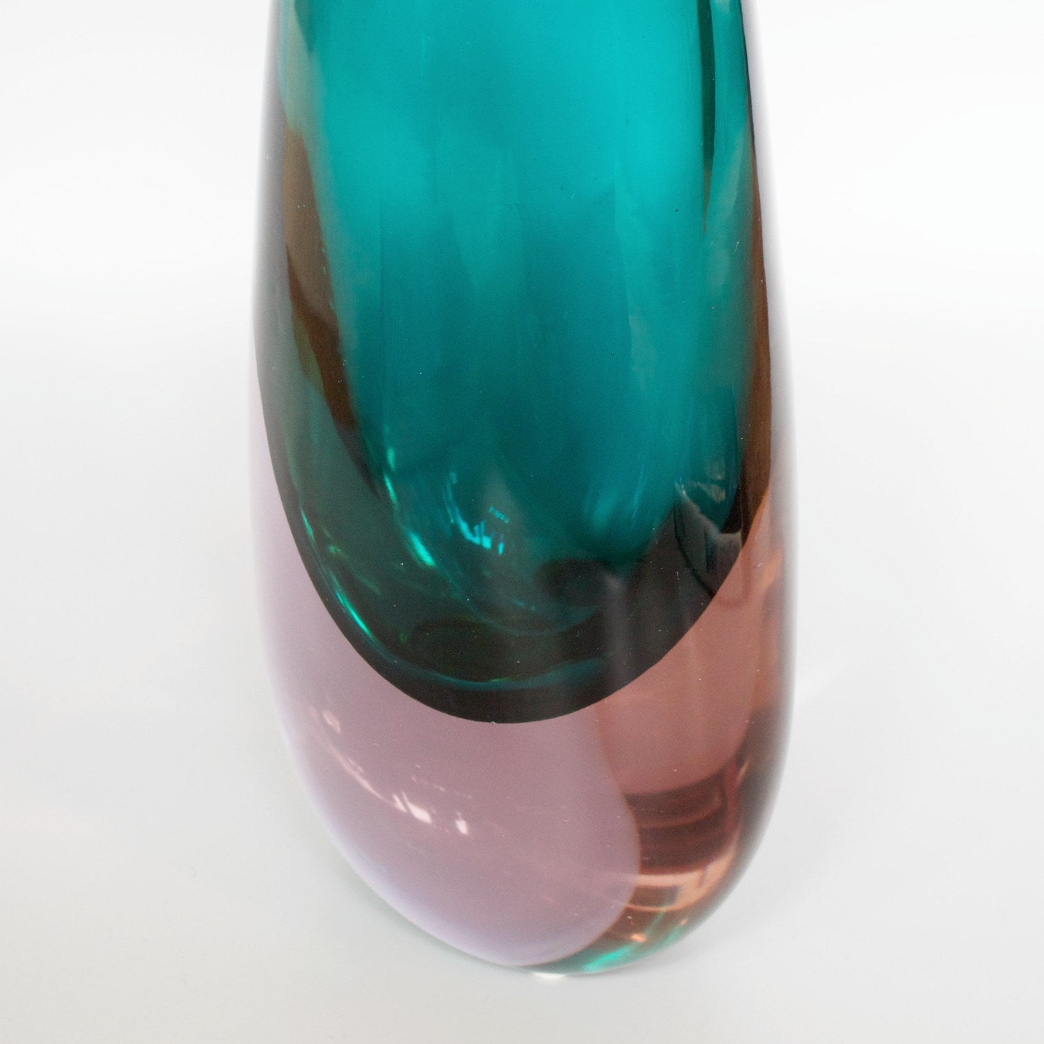 Ars Cenedese Lavender and Green Glass Vase