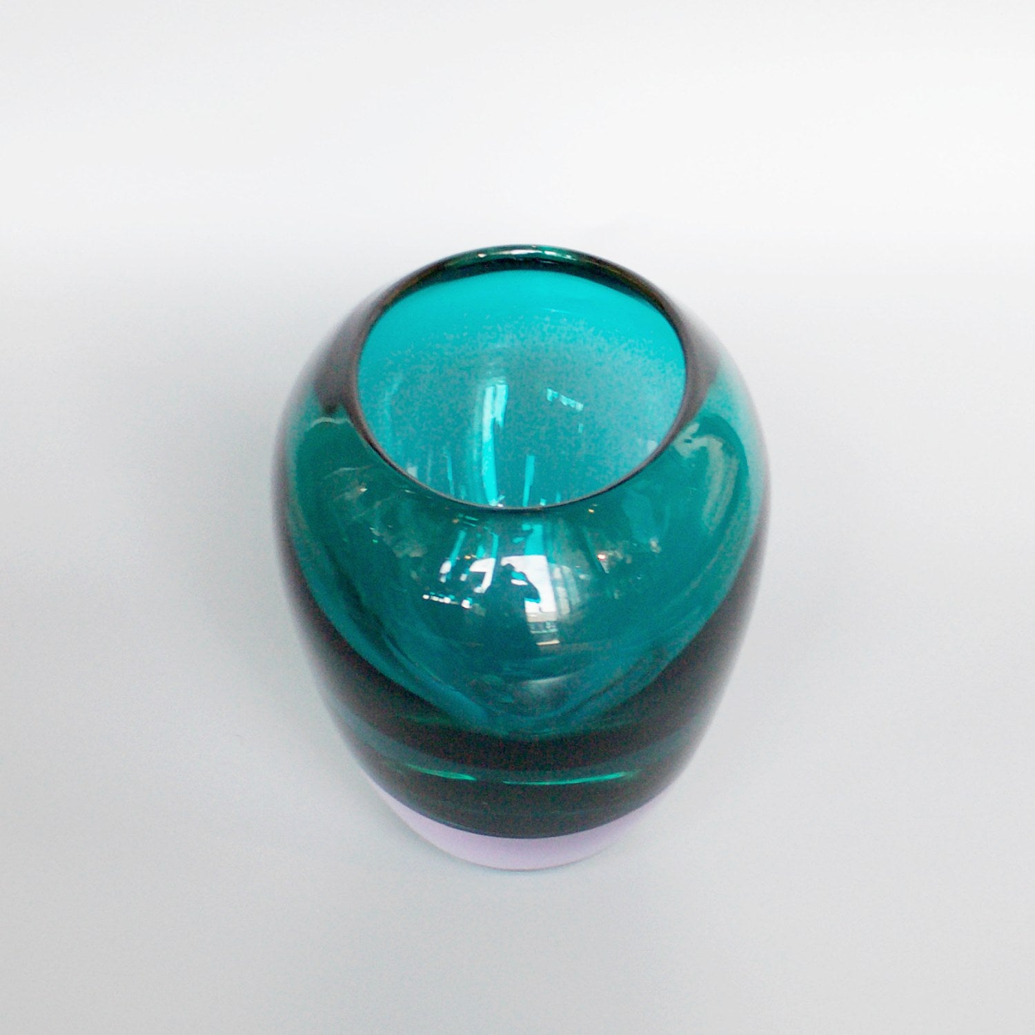 Ars Cenedese Lavender and Green Glass Vase
