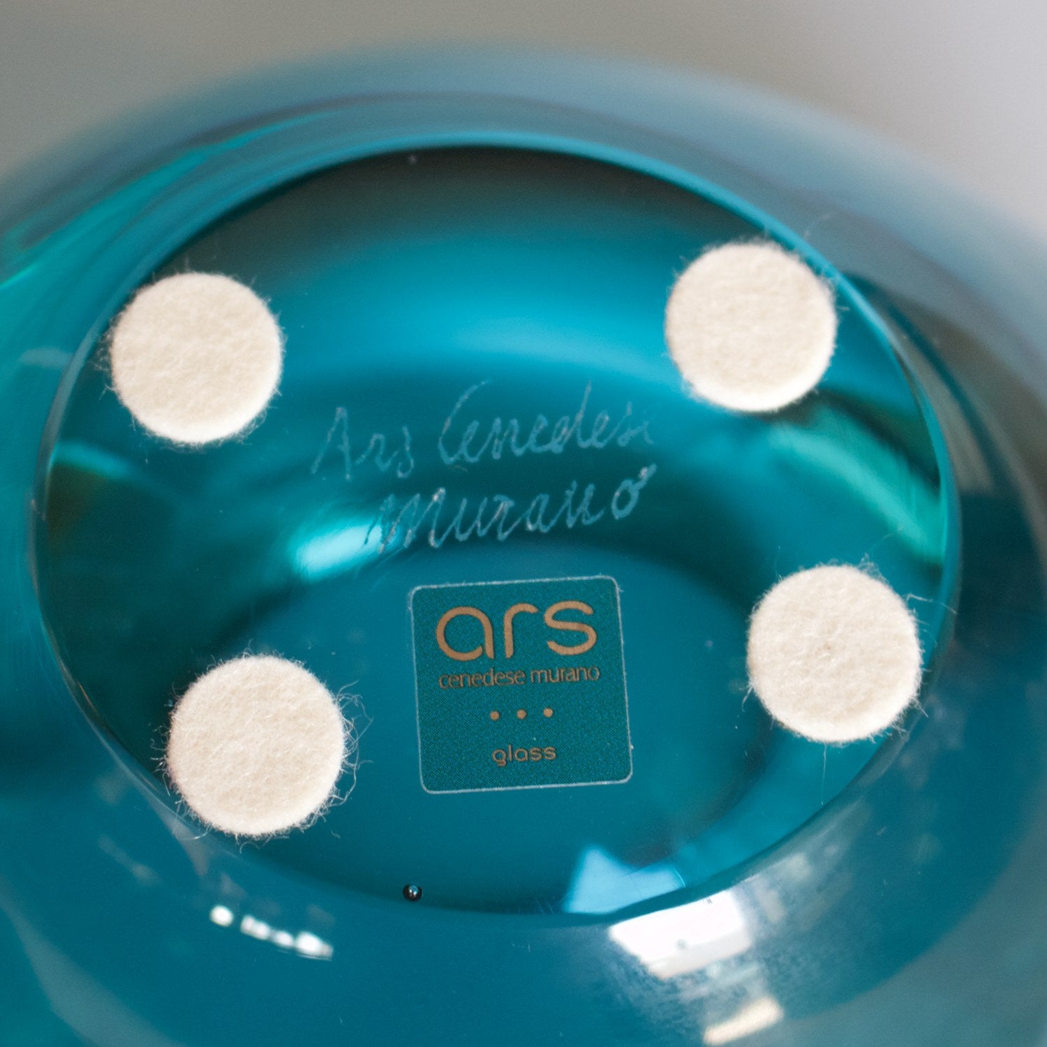 Ars Cenedese Lavender and Green Glass Vase