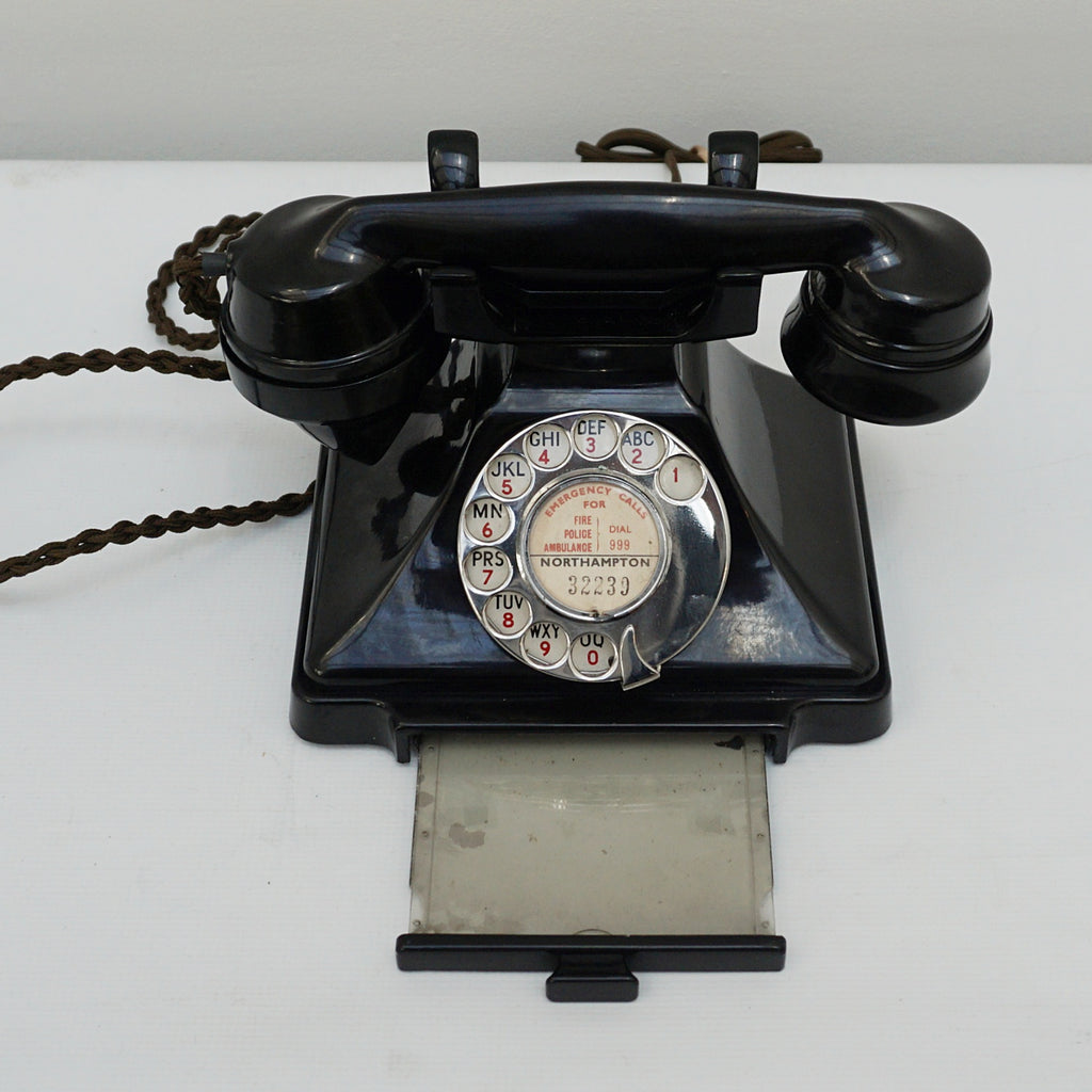 Original GPO Model 232L Black Bakelite Telephone - Jeroen Markies Art Deco