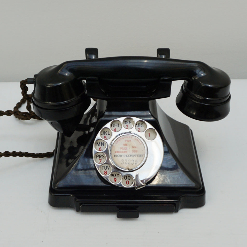Original GPO Model 232L Black Bakelite Telephone - Jeroen Markies Art Deco