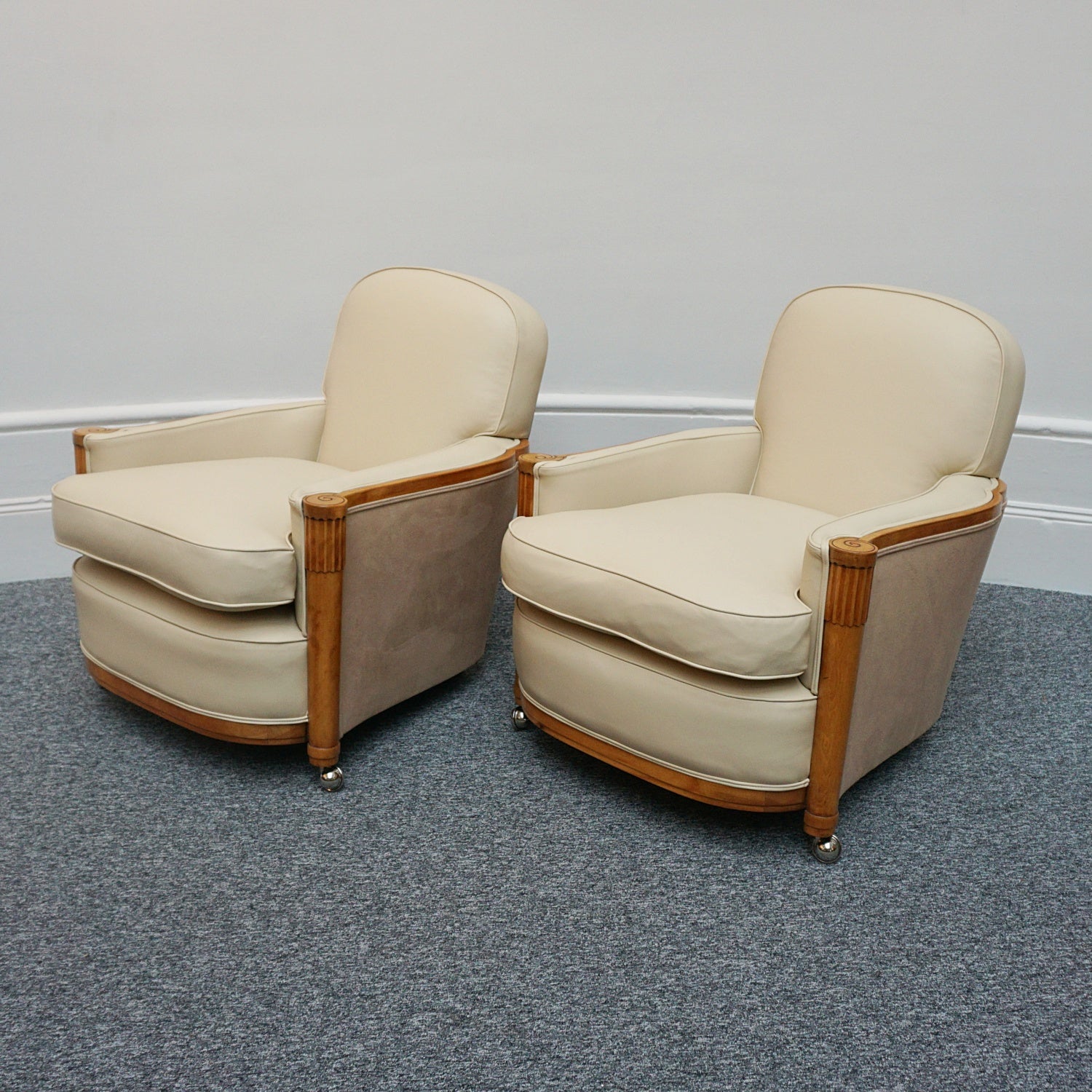 Vintage Pair of Art Deco Lounge Chairs by Maurice Adams Circa 1930 - Jeroen Markies Art Deco