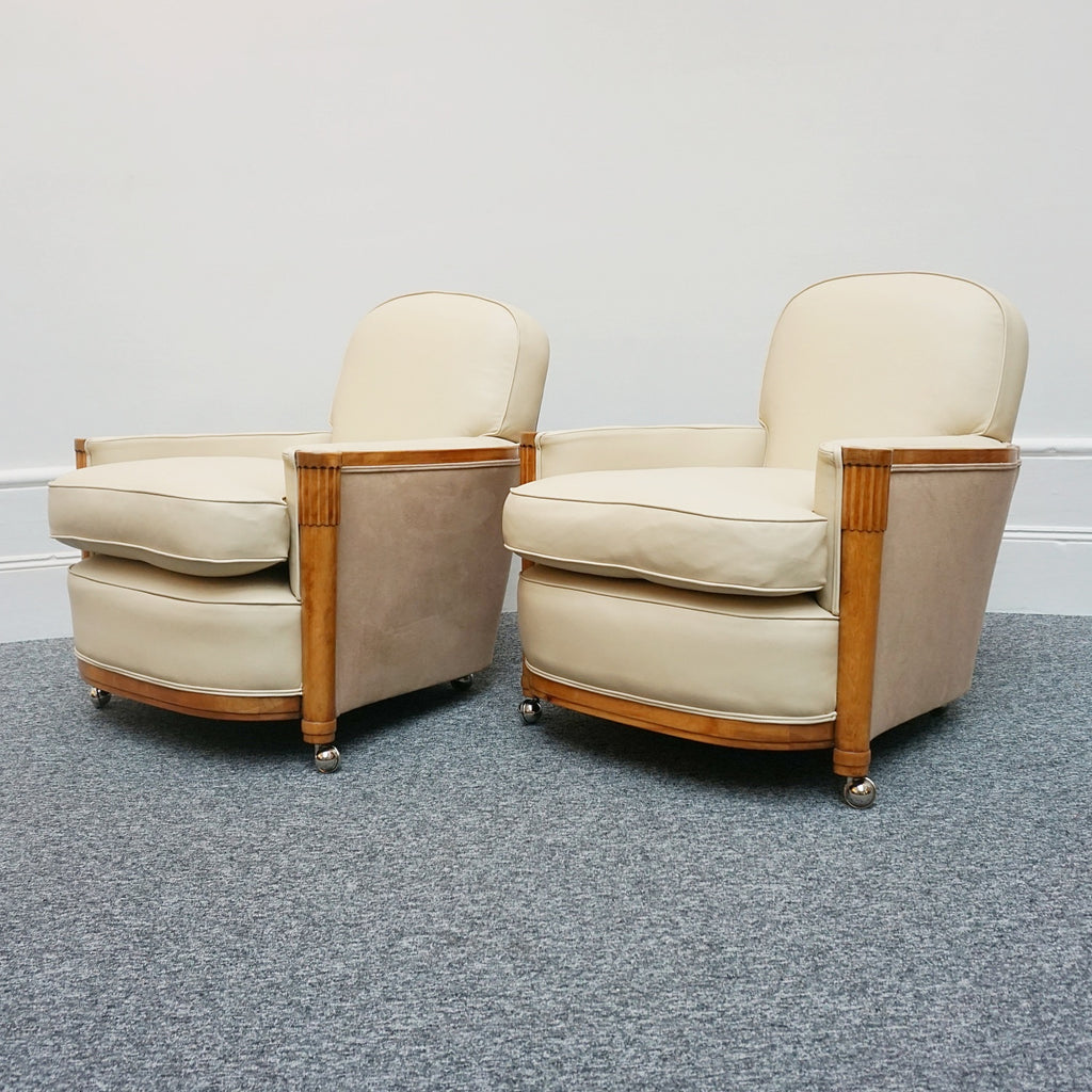 Vintage Pair of Art Deco Lounge Chairs by Maurice Adams Circa 1930 - Jeroen Markies Art Deco