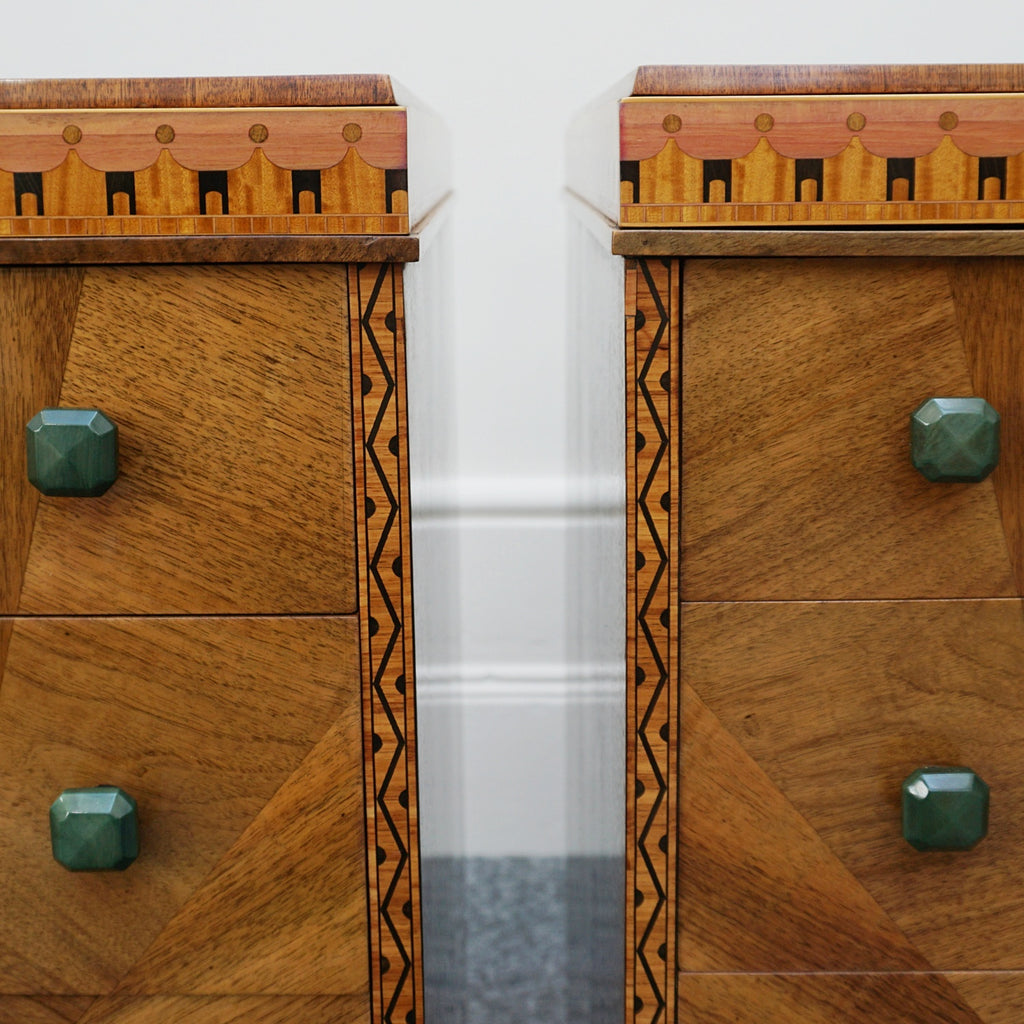 Vintage Original and Unique Art Deco Pair of Chest of Drawers English Circa 1925 - Jeroen Markies Art Deco