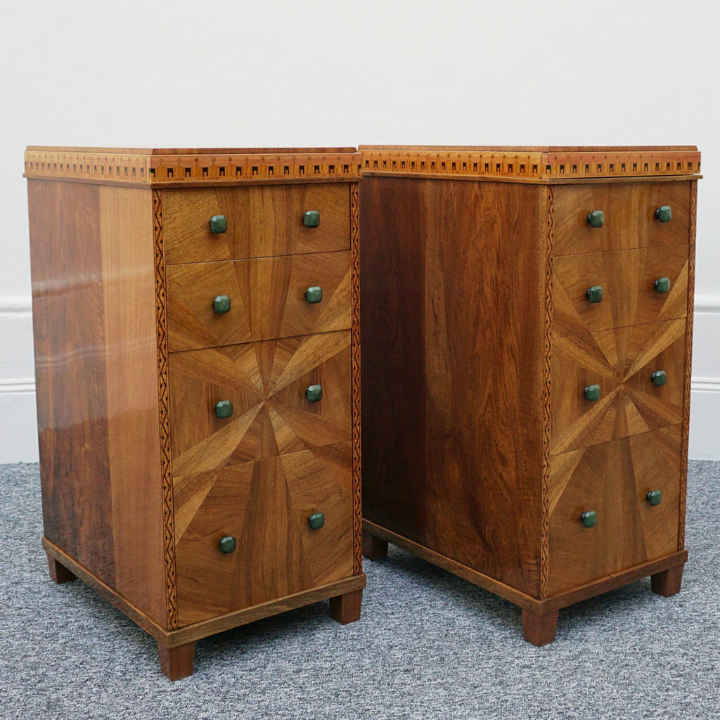 Vintage Original and Unique Art Deco Pair of Chest of Drawers English Circa 1925 - Jeroen Markies Art Deco