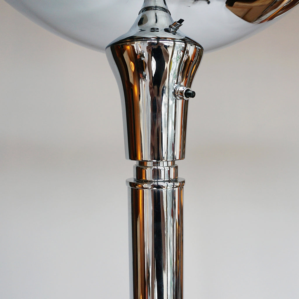 Pair of Art Deco Chromed Metal Uplighters - Jeroen Markies Art Deco