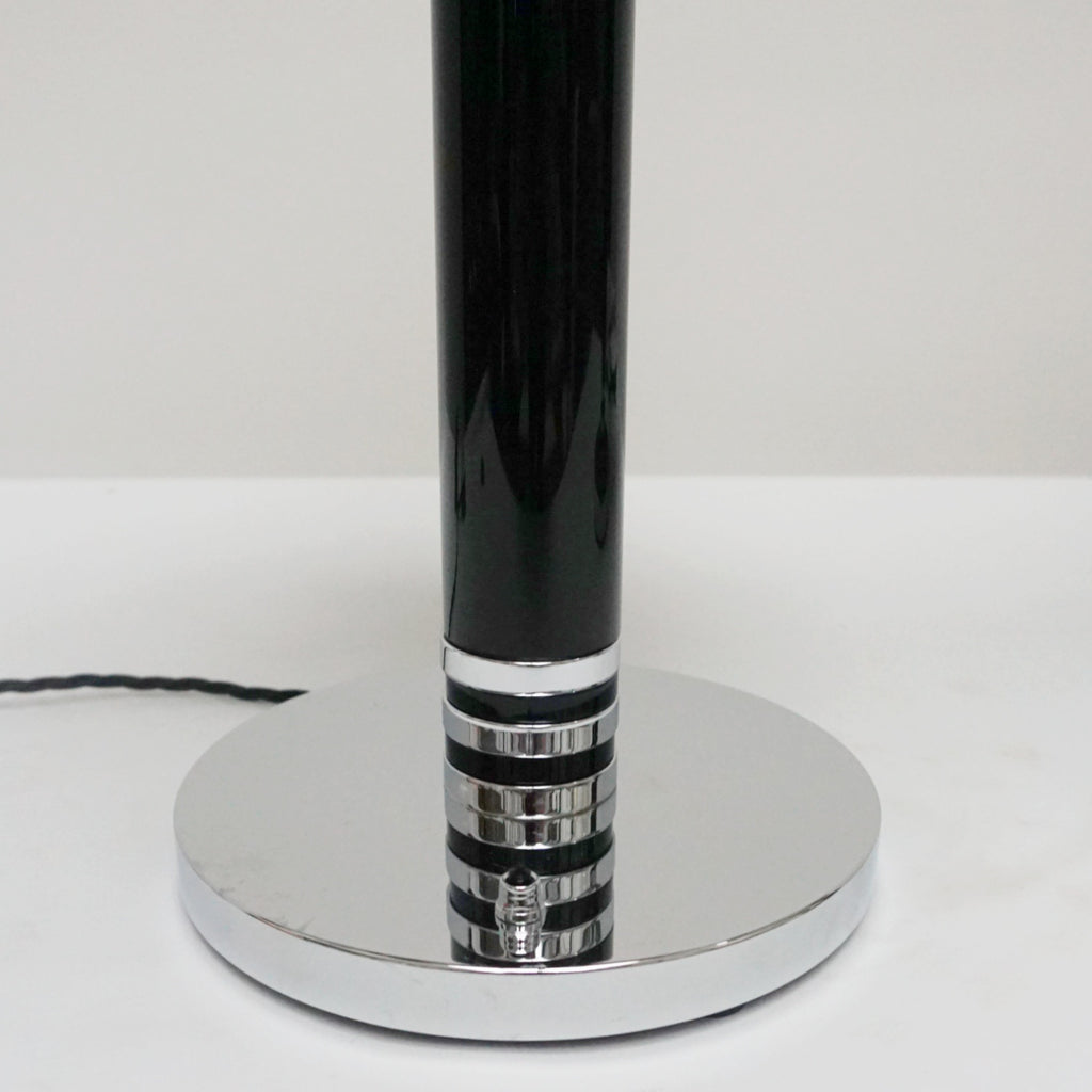 Pair of Art Deco Style Dome Lamps Black Bakelite and Chromed Metal - Jeroen Markies Art Deco