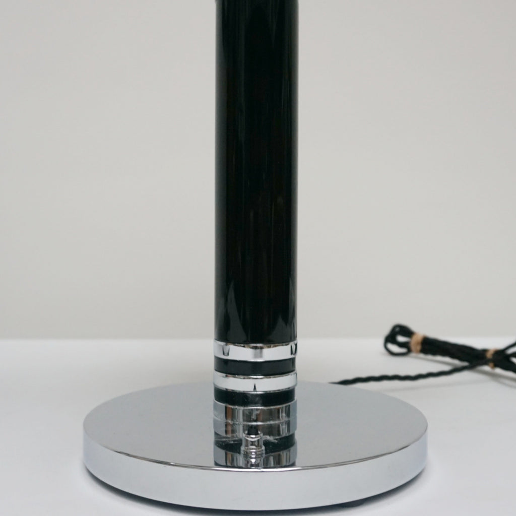 Pair of Art Deco Style Dome Lamps Black Bakelite and Chromed Metal - Jeroen Markies Art Deco