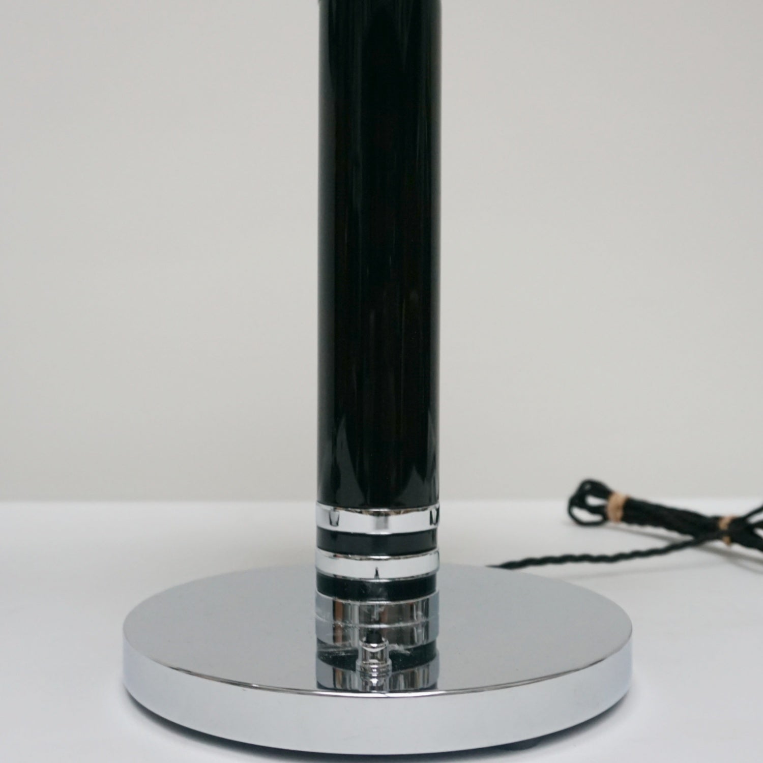 Pair of Art Deco Style Dome Lamps Black Bakelite and Chromed Metal - Jeroen Markies Art Deco