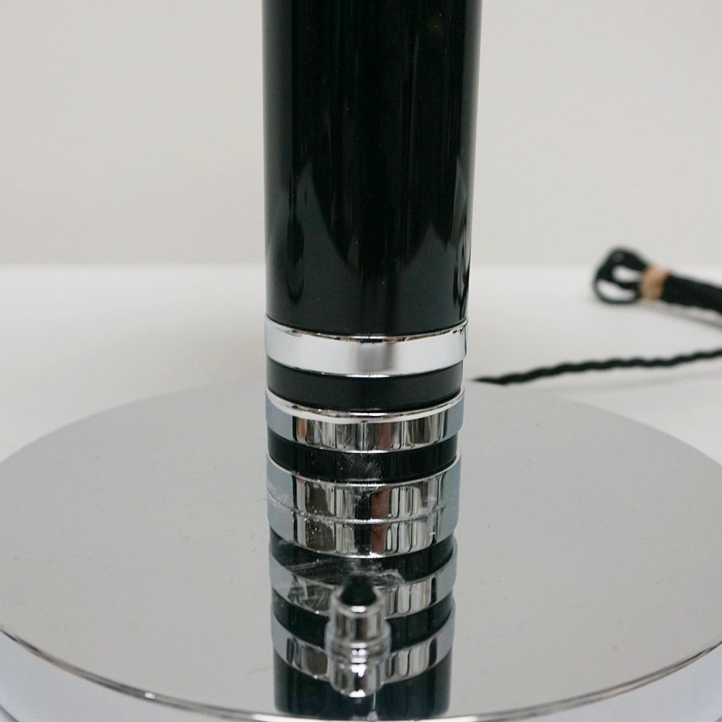 Pair of Art Deco Style Dome Lamps Black Bakelite and Chromed Metal - Jeroen Markies Art Deco