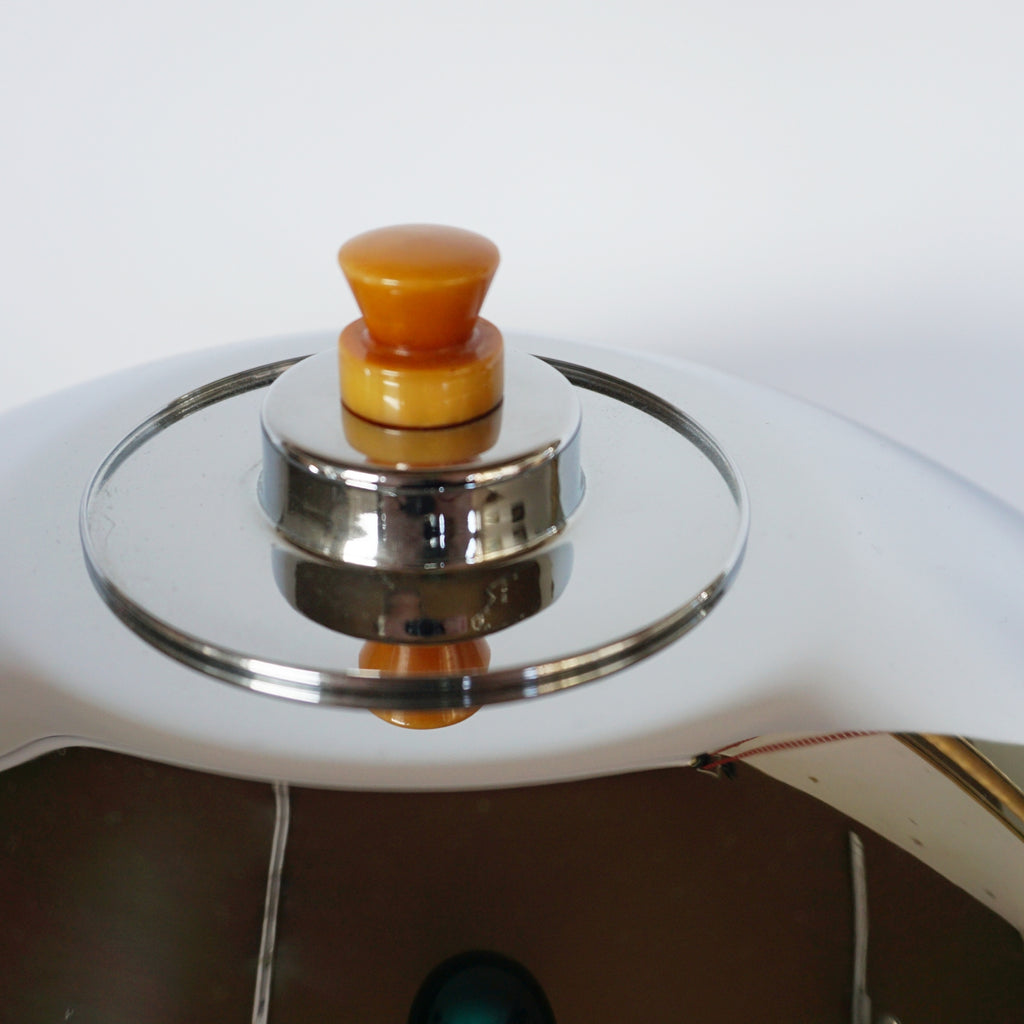 Art Deco Marbled Bakelite and Chromed Metal Table Lamos - Jereon Markies Art Deco