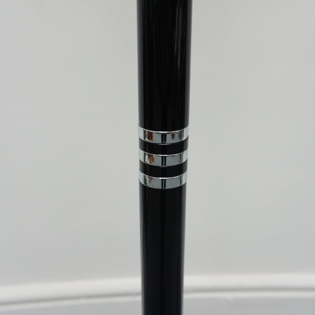 Pair of art Deco Style Black Bakelite and chromed metal uplighter floor lamps - Jeroen Markies Art Deco