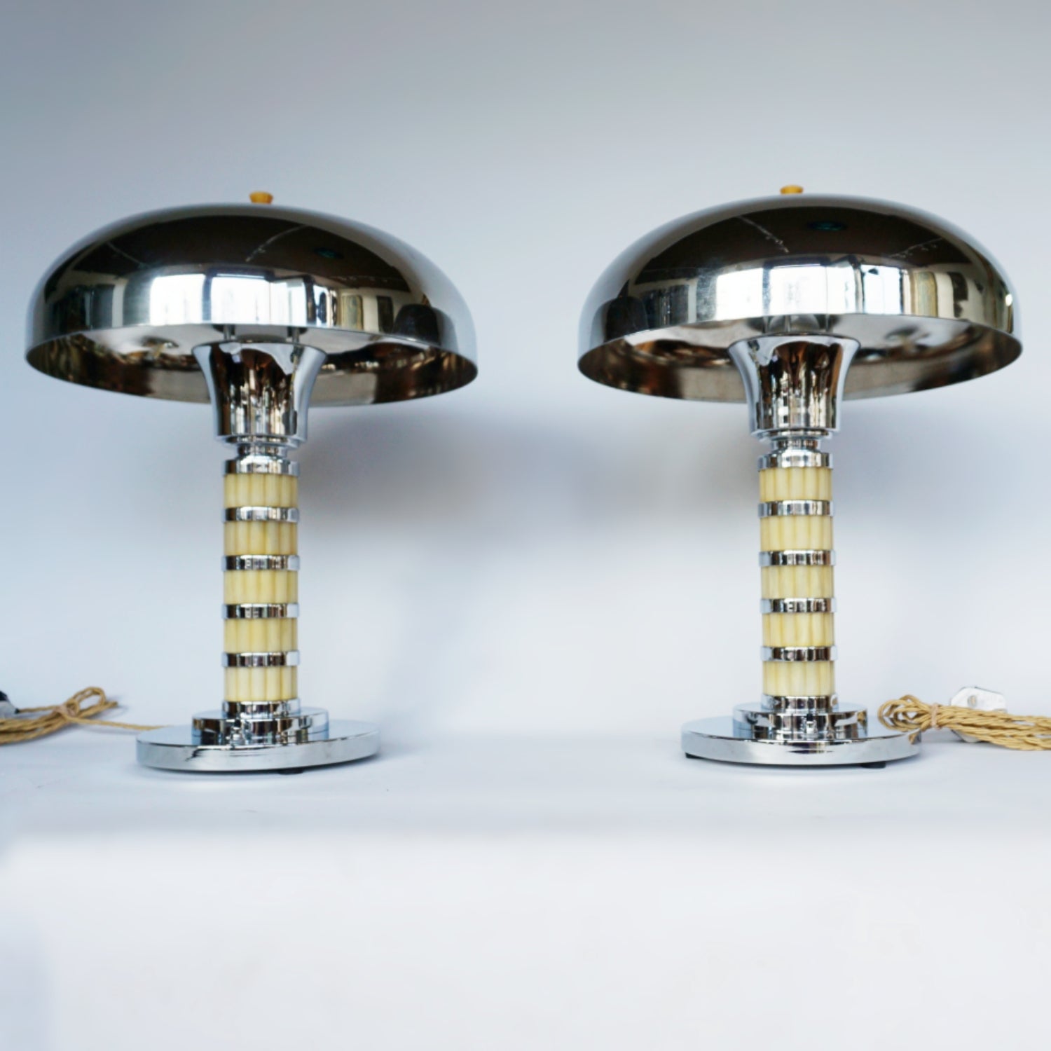 Art Deco Bakelite and Chrome Dome Lamps Jeroen Markies Art Deco 