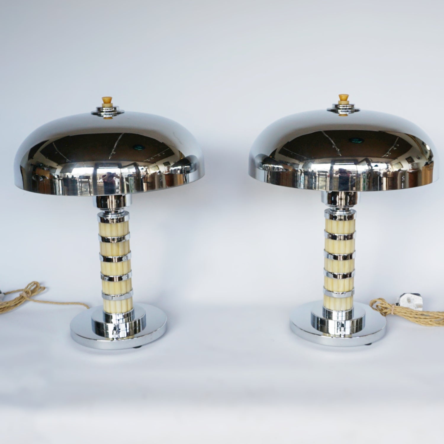 Art Deco Bakelite and Chrome Dome Lamps Jeroen Markies Art Deco 