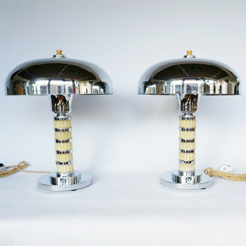 Art Deco Bakelite and Chrome Dome Lamps Jeroen Markies Art Deco 