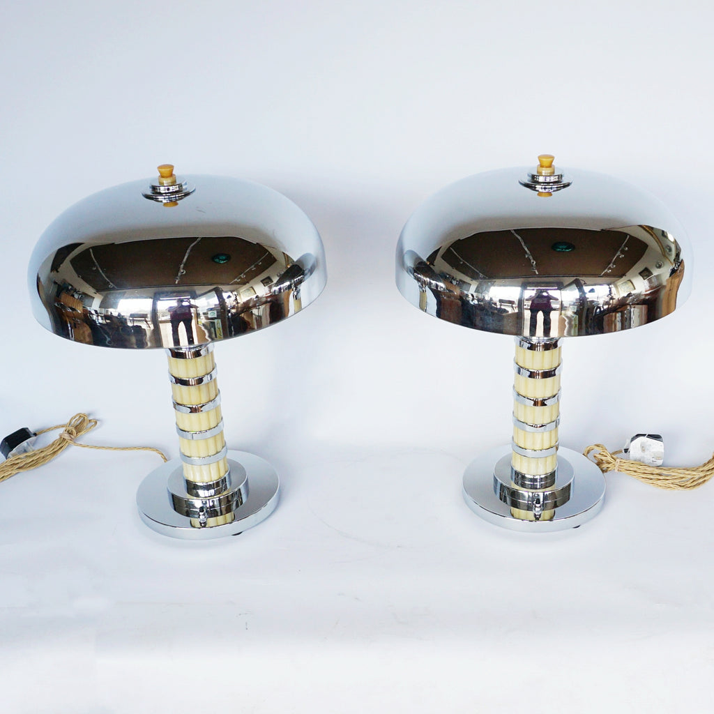 Art Deco Bakelite and Chrome Dome Lamps Jeroen Markies Art Deco 