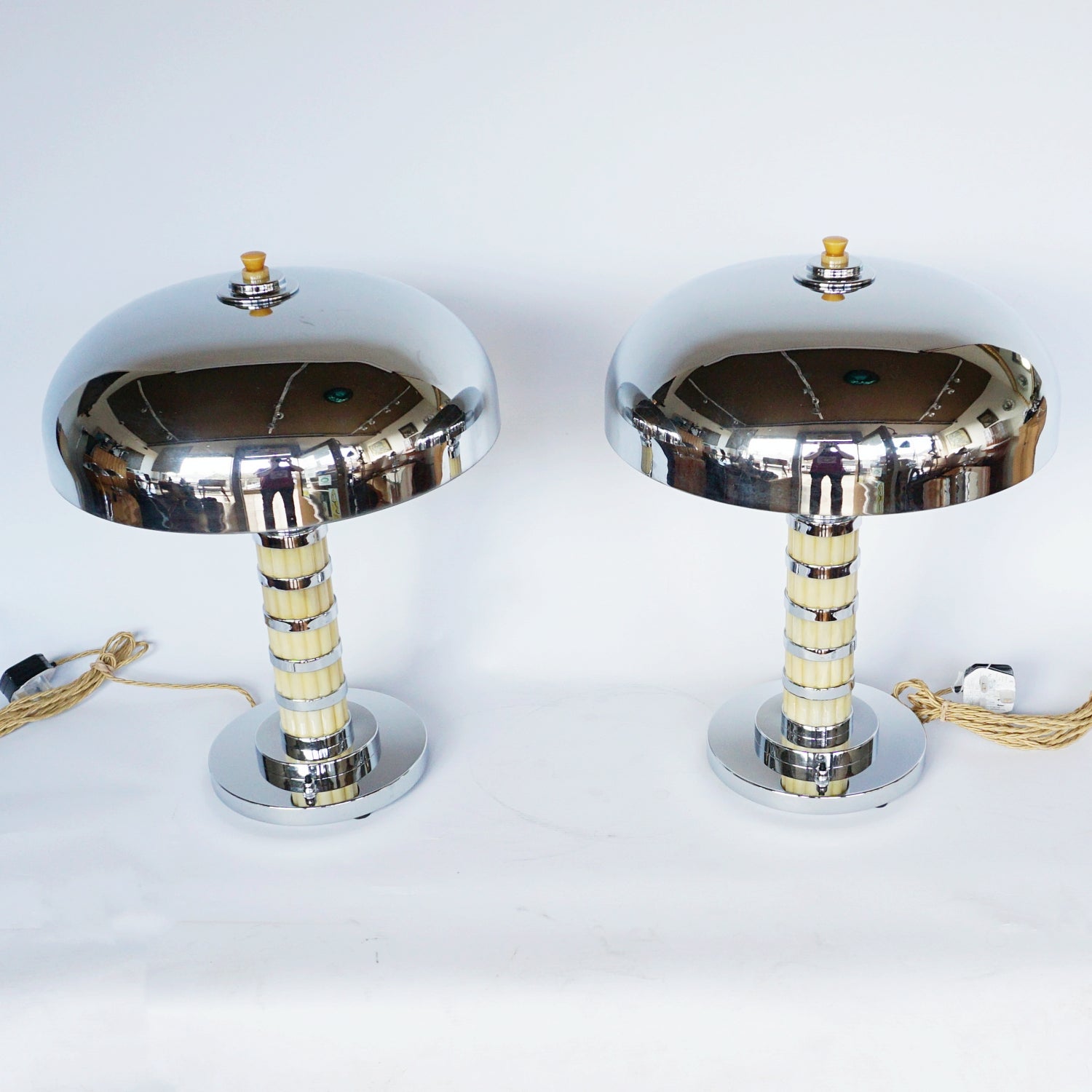Art Deco Bakelite and Chrome Dome Lamps Jeroen Markies Art Deco 