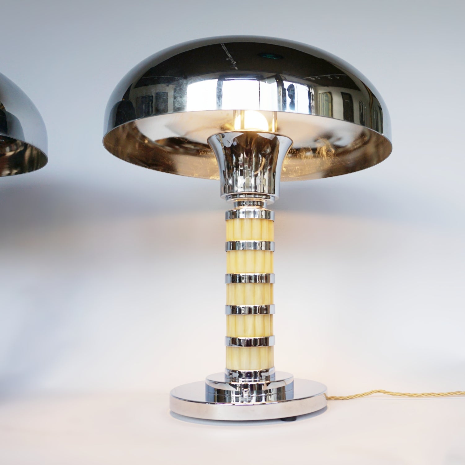 Art Deco Bakelite and Chrome Dome Lamps Jeroen Markies Art Deco 
