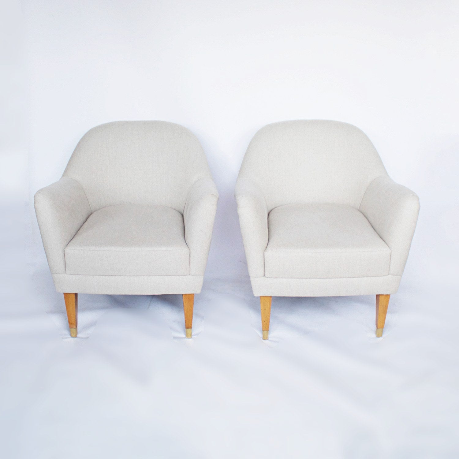 A Pair of Mid-Century Italian Tub Chairs Italian Circa 1950 Jeroen Markies Art Deco