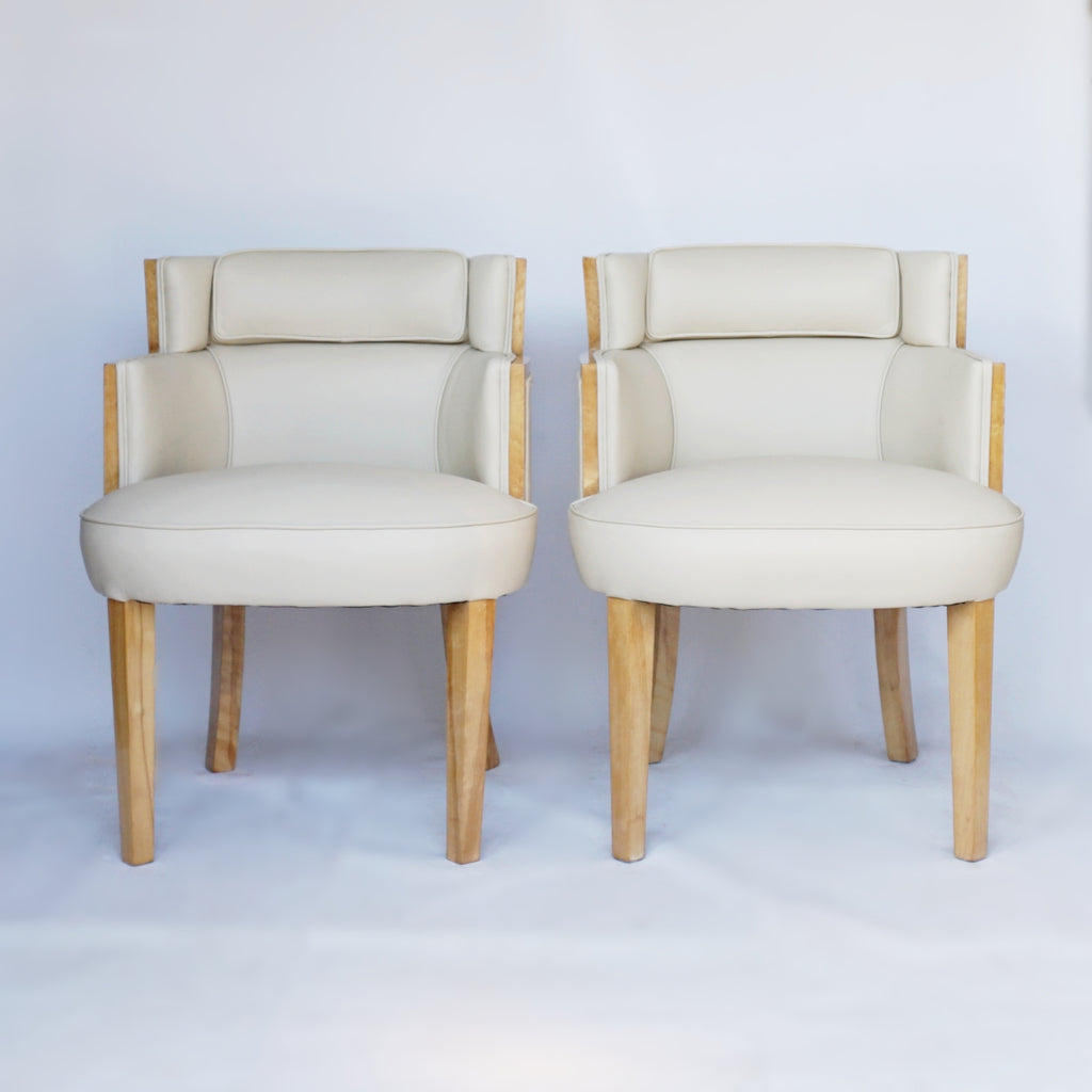 Art Deco Pair of Leather Bankers Chairs Jeroen Markies Art Deco 