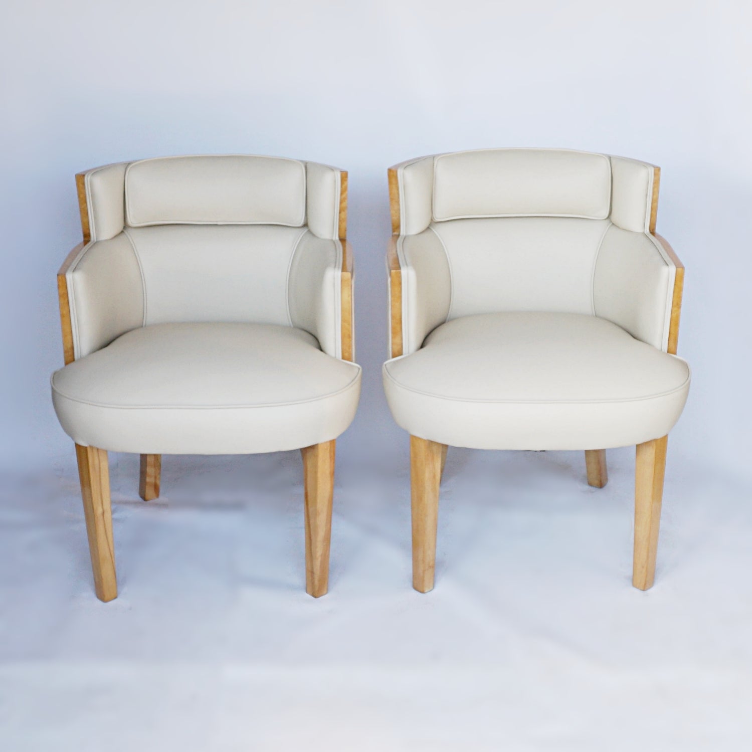 Art Deco Pair of Leather Bankers Chairs Jeroen Markies Art Deco 