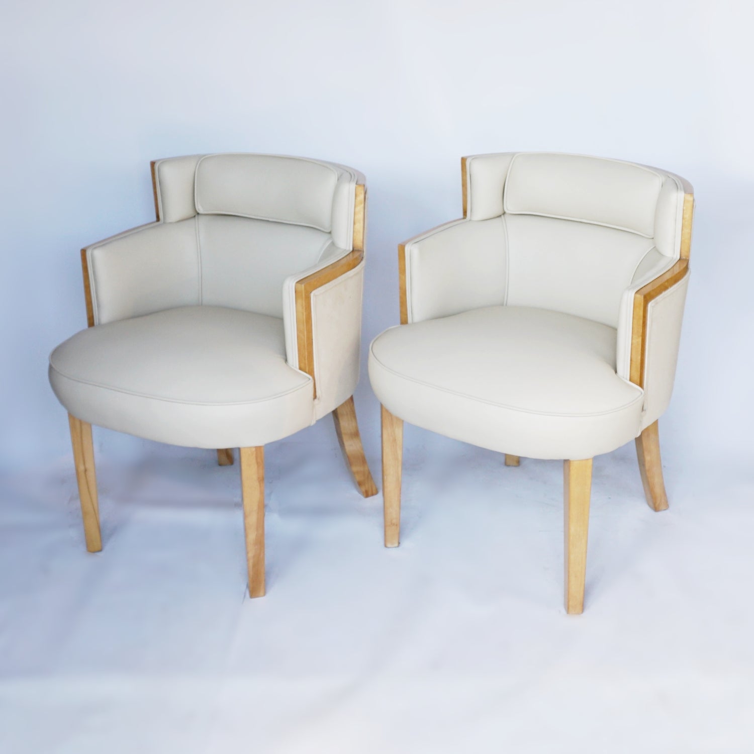 Art Deco Pair of Leather Bankers Chairs Jeroen Markies Art Deco 