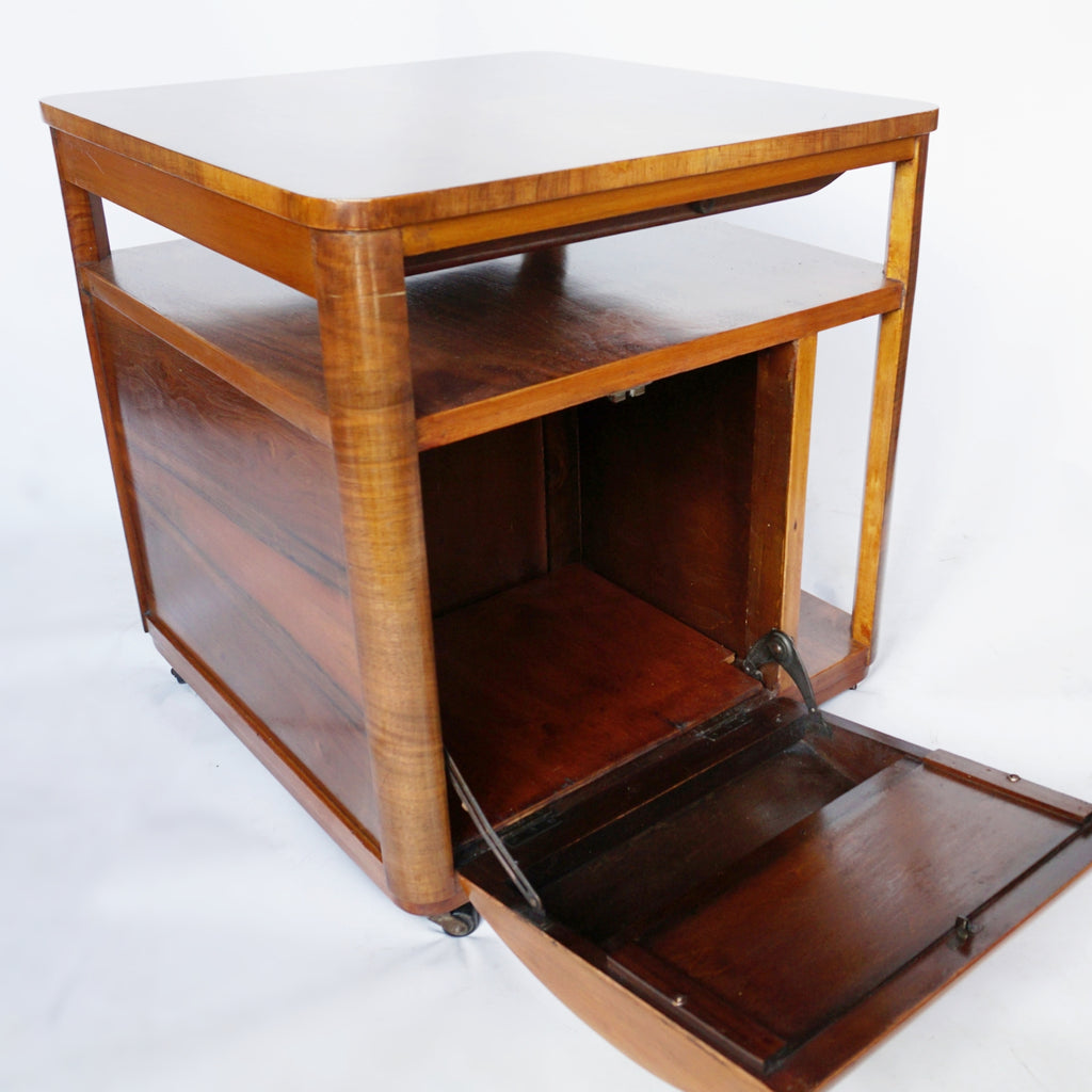 Pair of Art Deco Drinks Tables Figured Walnut Burr Walnut -Jeroen Markies Art Deco